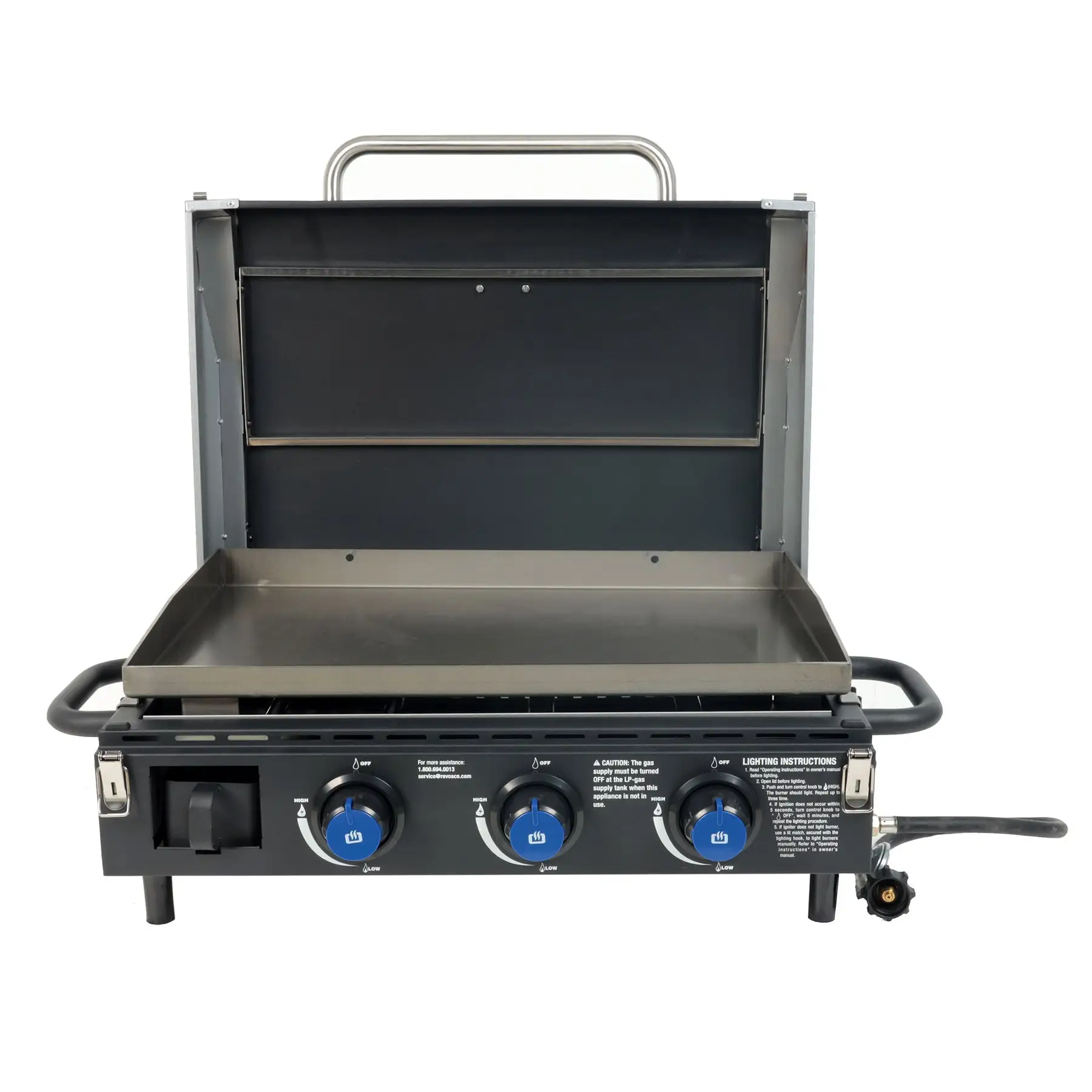 Razor 34.5" 3 Burner Portable Tabletop Griddle for Backyard Cooking and Camping