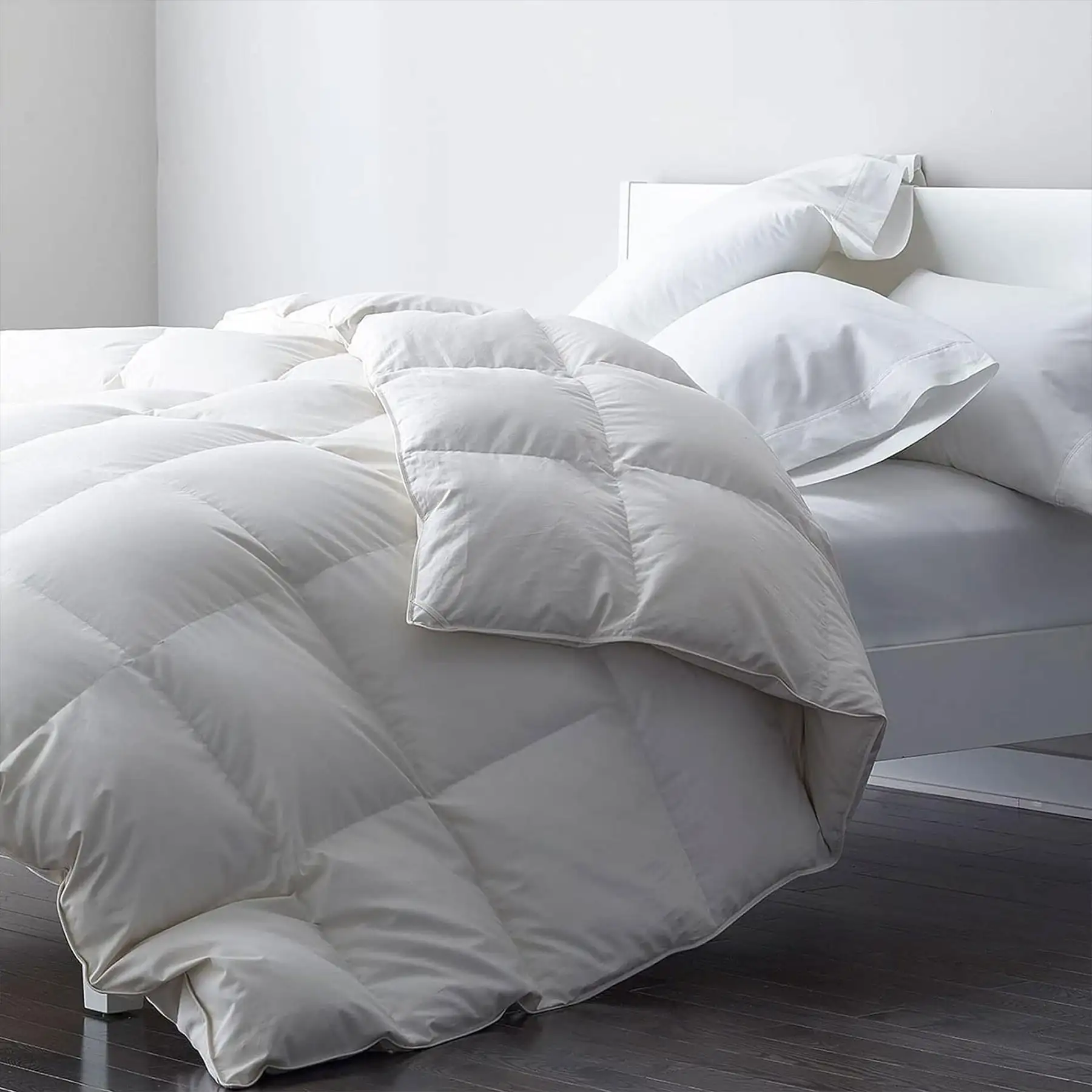 DWR Queen Sized 90 x 90?? Breathable Duvet Insert for All Season Bedding, White