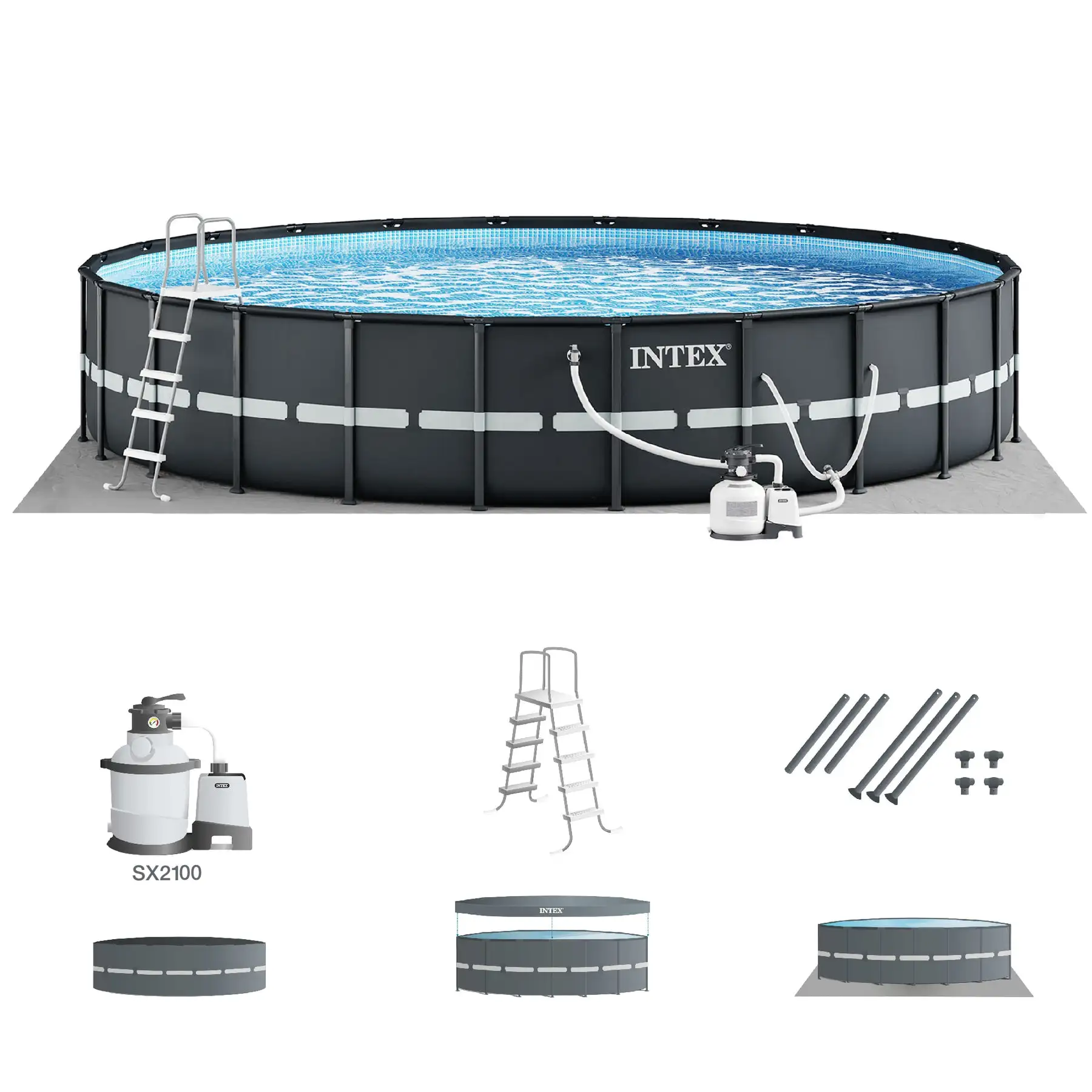 Intex 18 x 52 Ultra XTRA Frame Above Ground Swimming Pool Set Pump