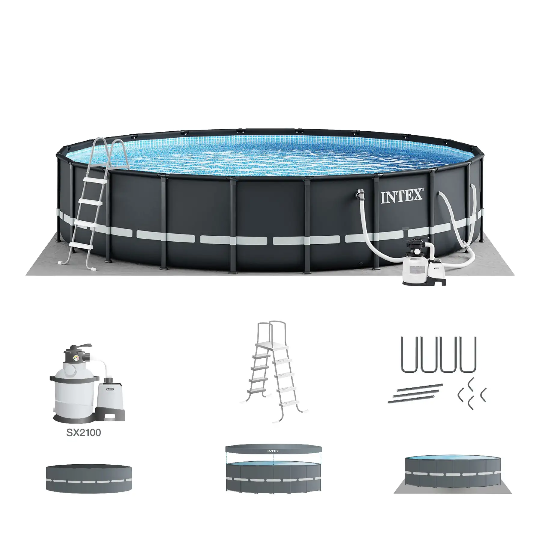 Intex 26333EH 20' x 48" Round Ultra XTR Frame Swimming Pool Set with Filter Pump