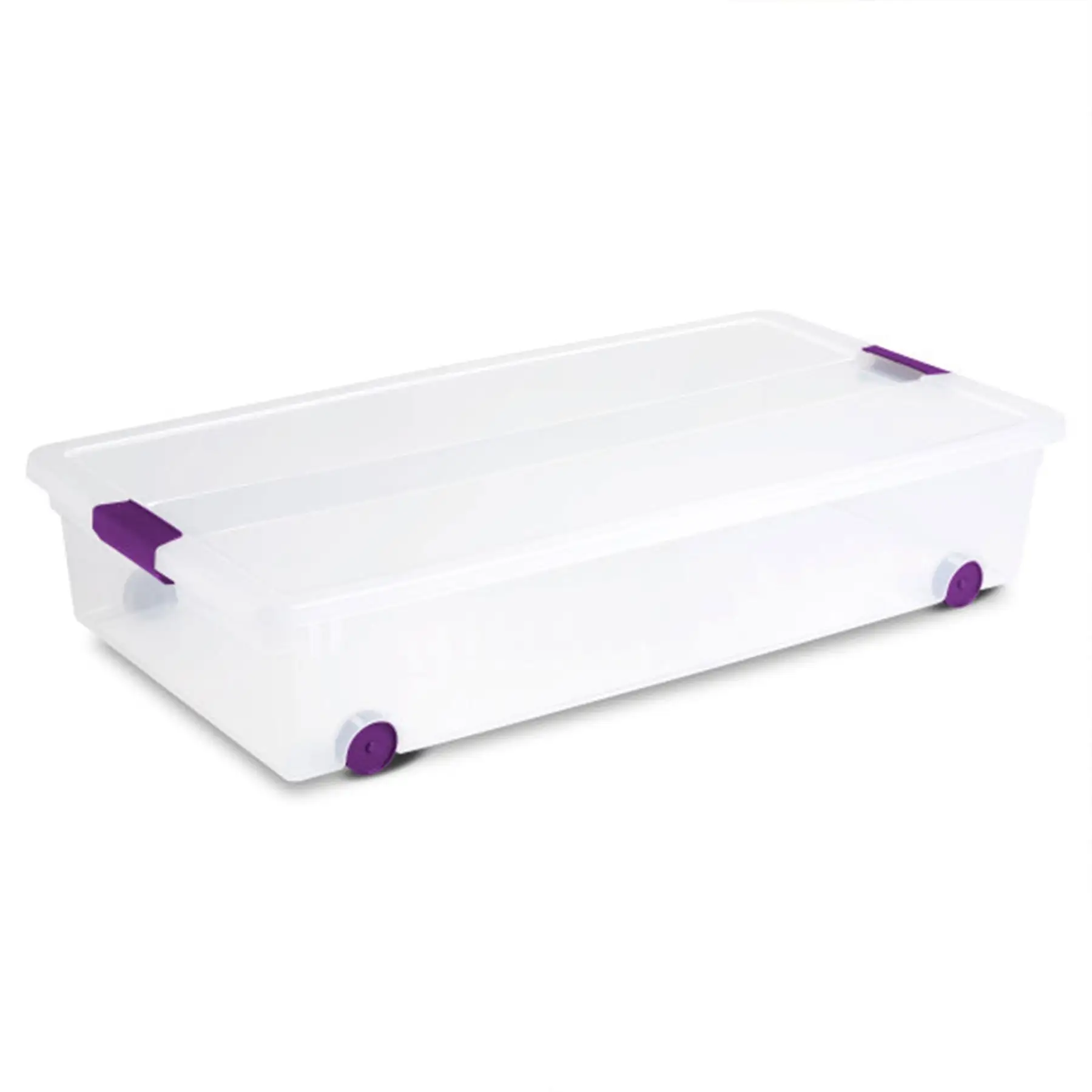 Sterilite 60 Quart ClearView Latch Lid Wheeled Underbed Storage Box, (16 Pack)