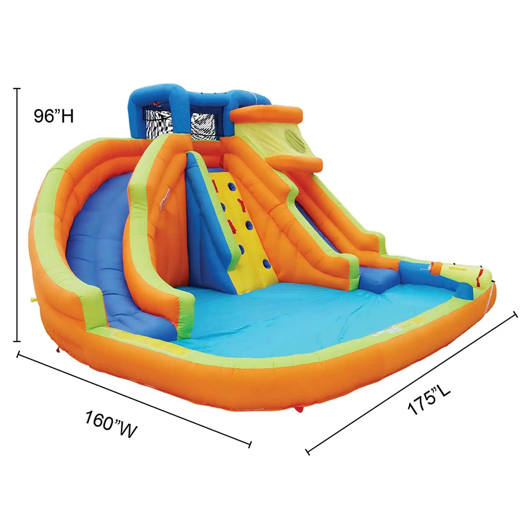 Banzai Drop Zone Outdoor Inflatable Backyard Water Splash Park Activity Center - Image 4
