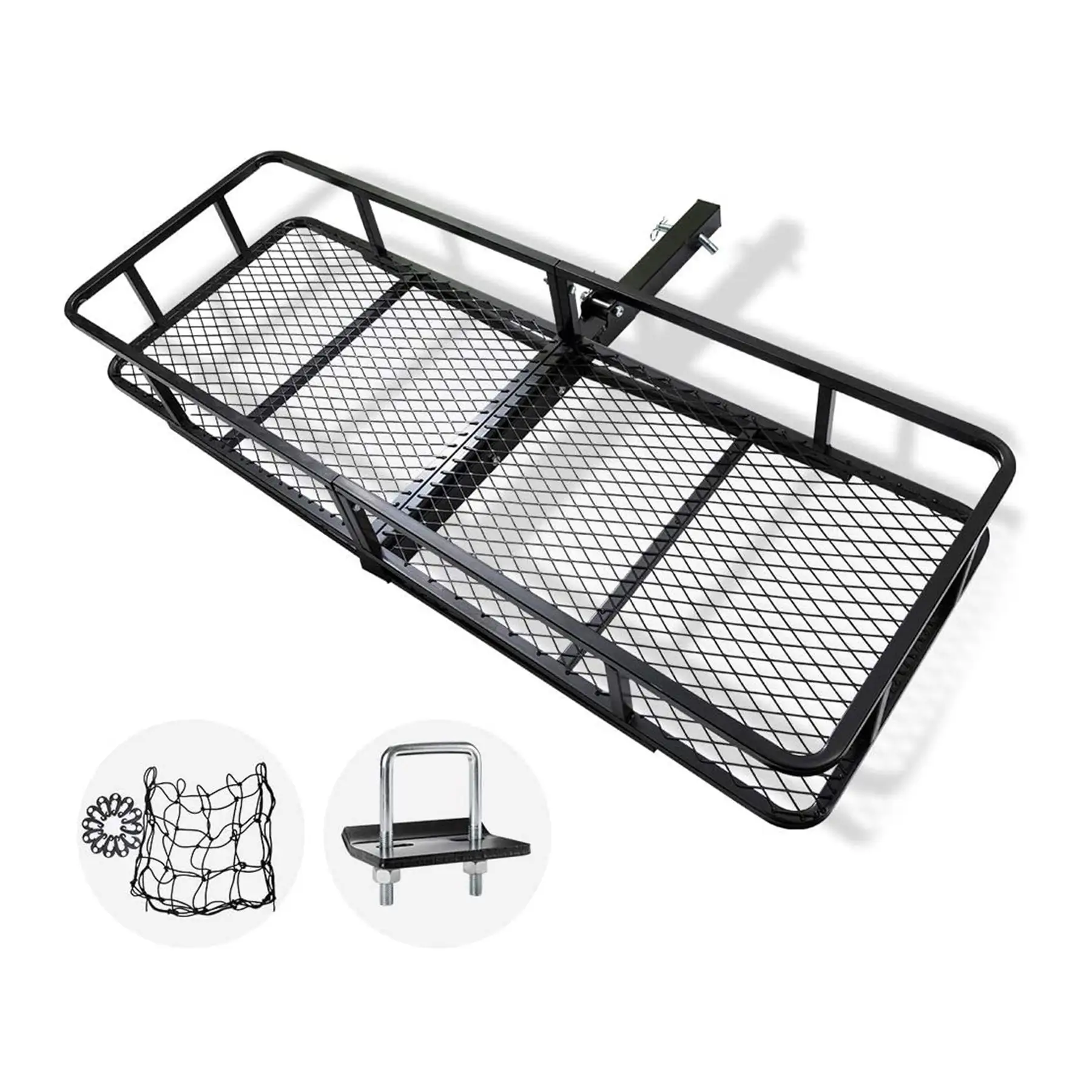 Fieryred Folding Steel Mesh Cargo Carrier Luggage Basket with 500 Pound Capacity