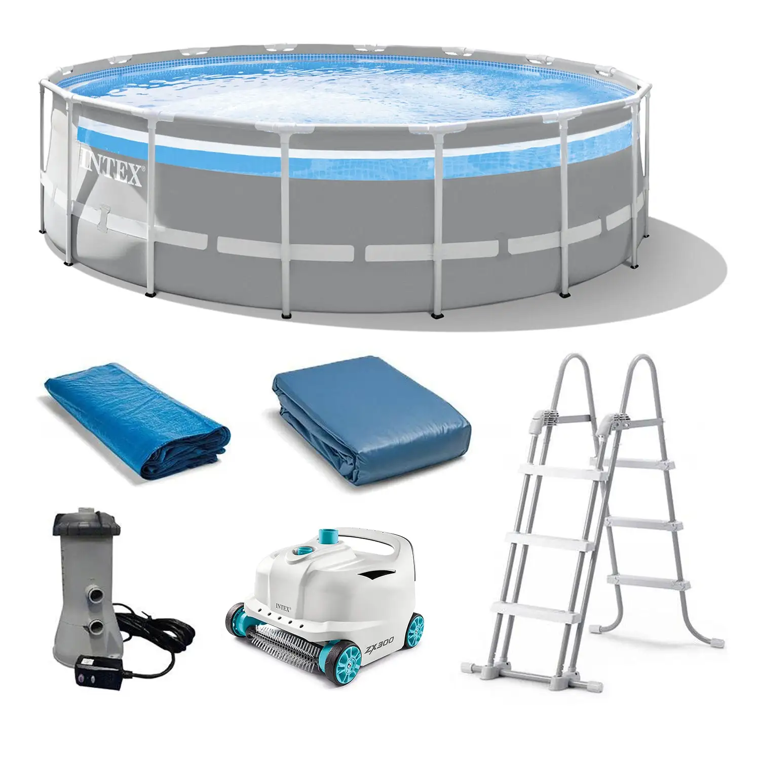 Intex 26729EH 16ft x 48in Clearview Prism Above Ground Swimming Pool with Pump