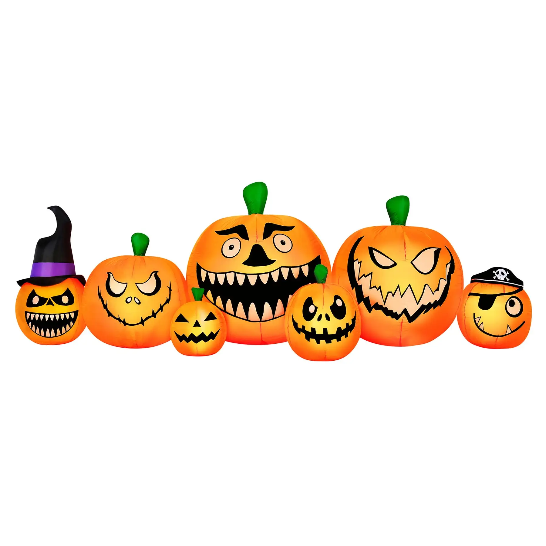 Occasions 8 Foot Inflatable Pre Lit Pumpkin Patch Halloween Yard Decoration