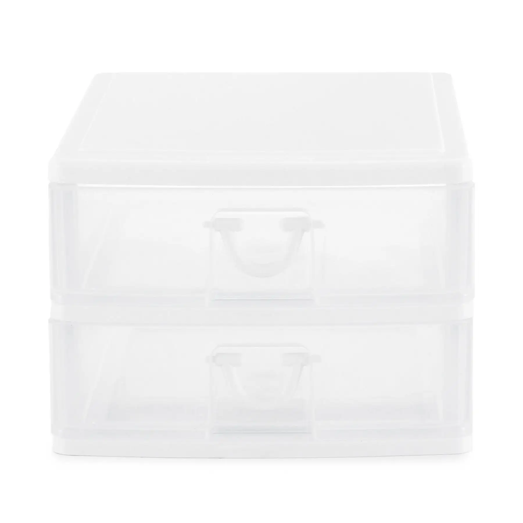 Gracious Living Deluxe 2 Drawer Storage Desktop and Countertop Organizer, White