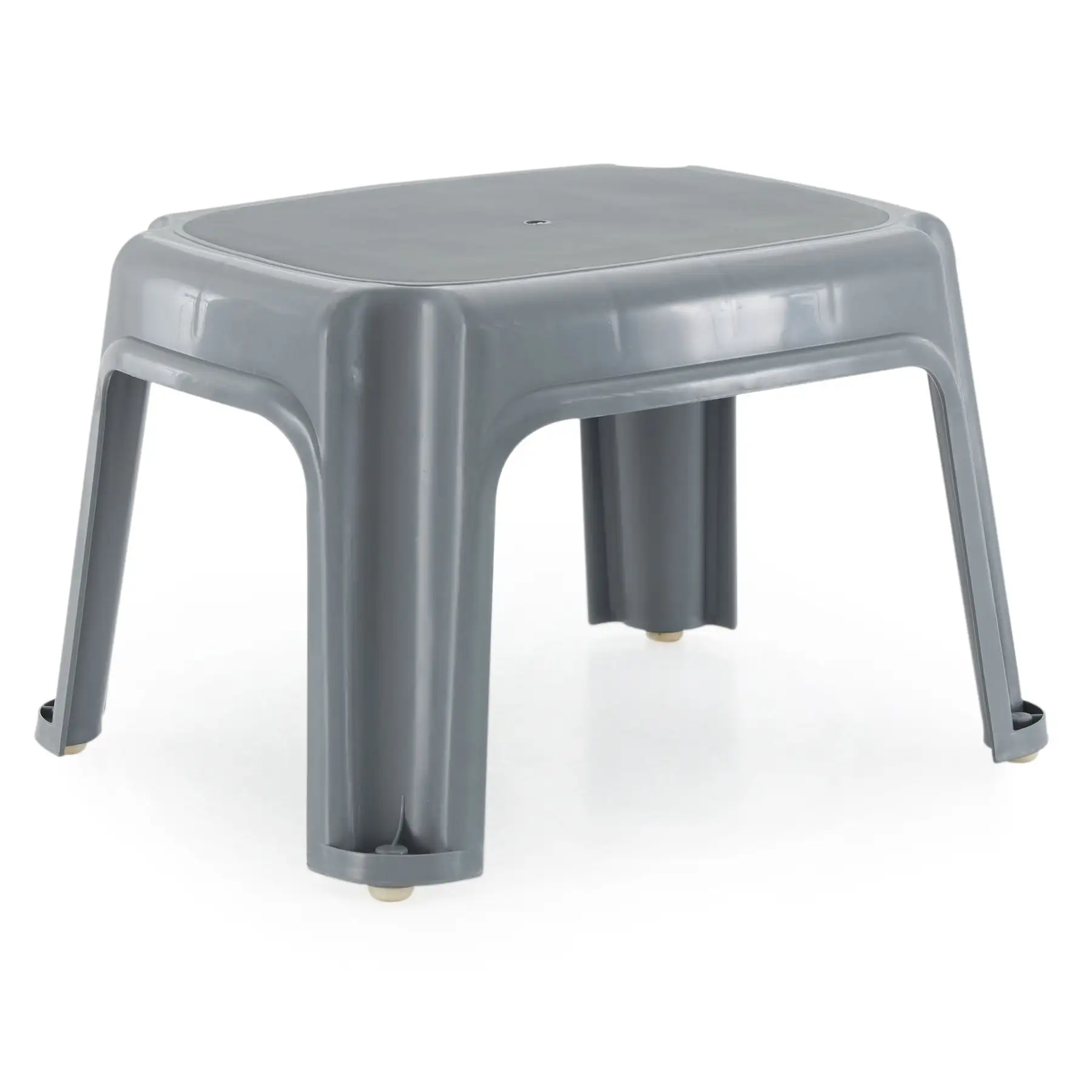 Gracious Living 9.5-Inch Plastic 1 Step Portable Home & Kitchen Stool, Gray