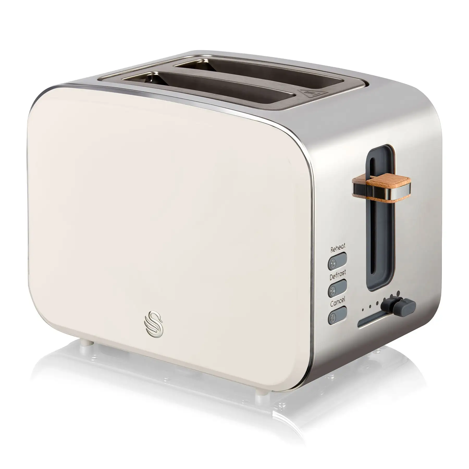 Salton Swan Nordic Toaster 2 Slice w/6 Power Settings & Crumb Tray ...
