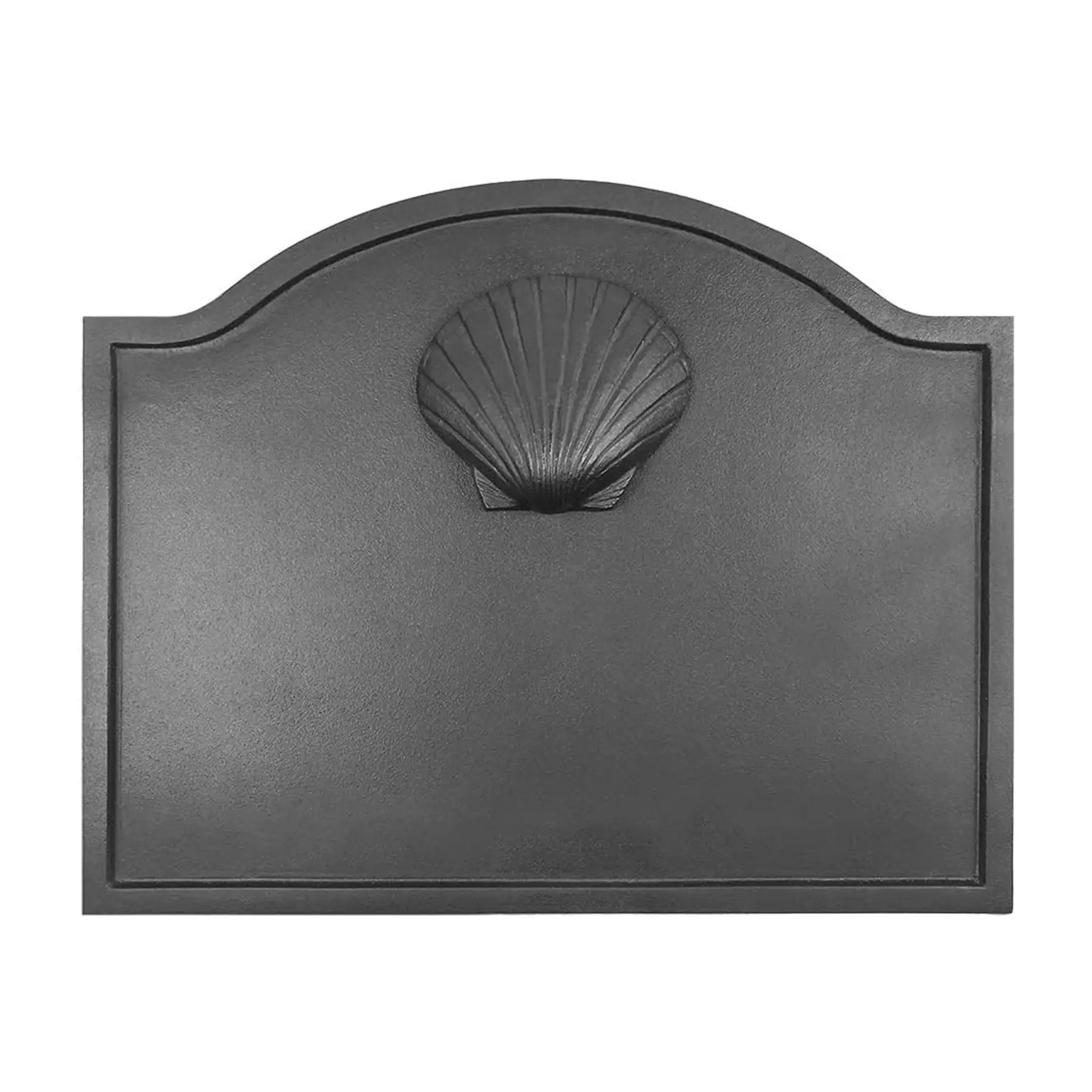 Minuteman International CFB-13 Cast Iron Shell Fireplace Fireback, Large, Black