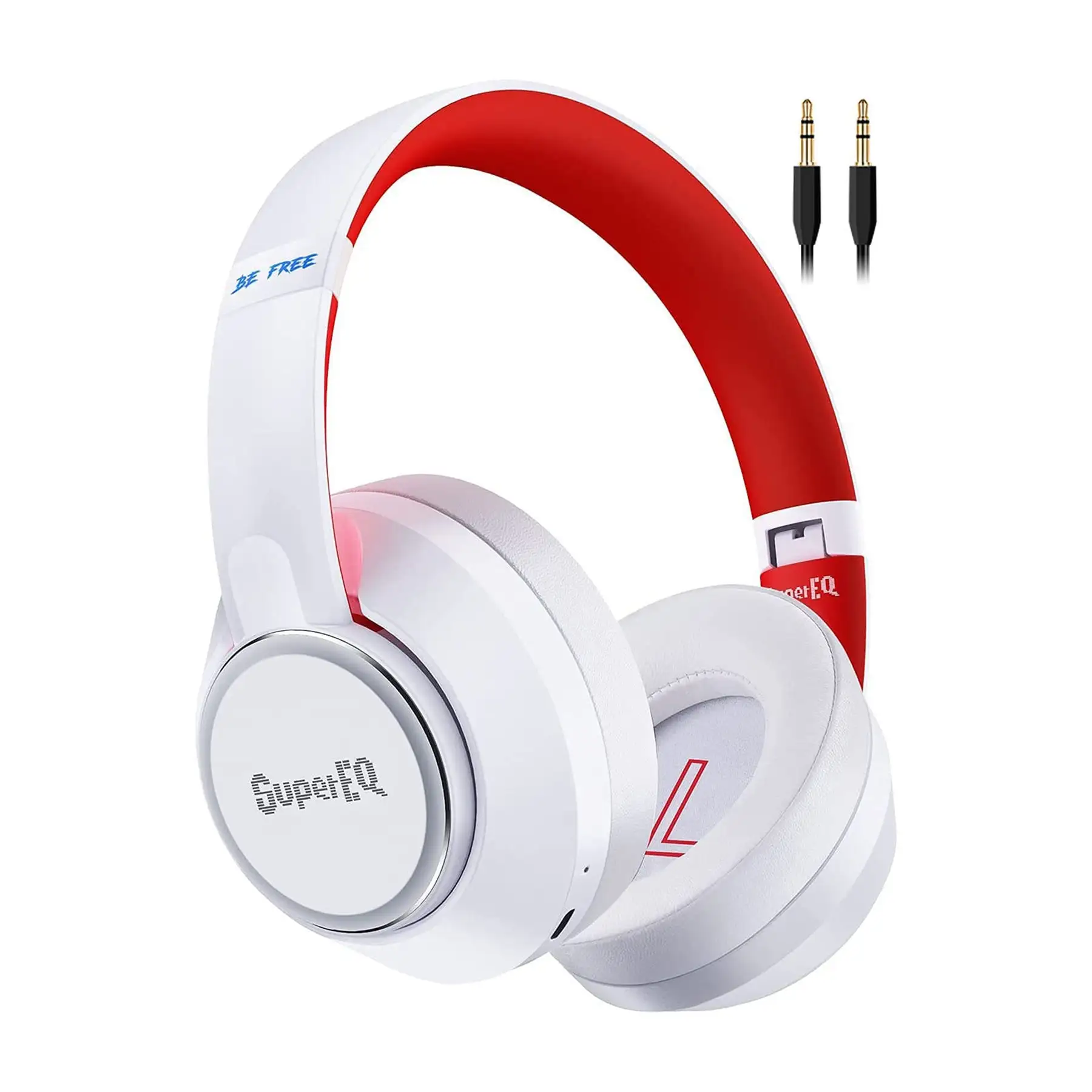 SuperEQ S1 Hybrid Headphones with Bluetooth, Transparency, and ANC Mode, White