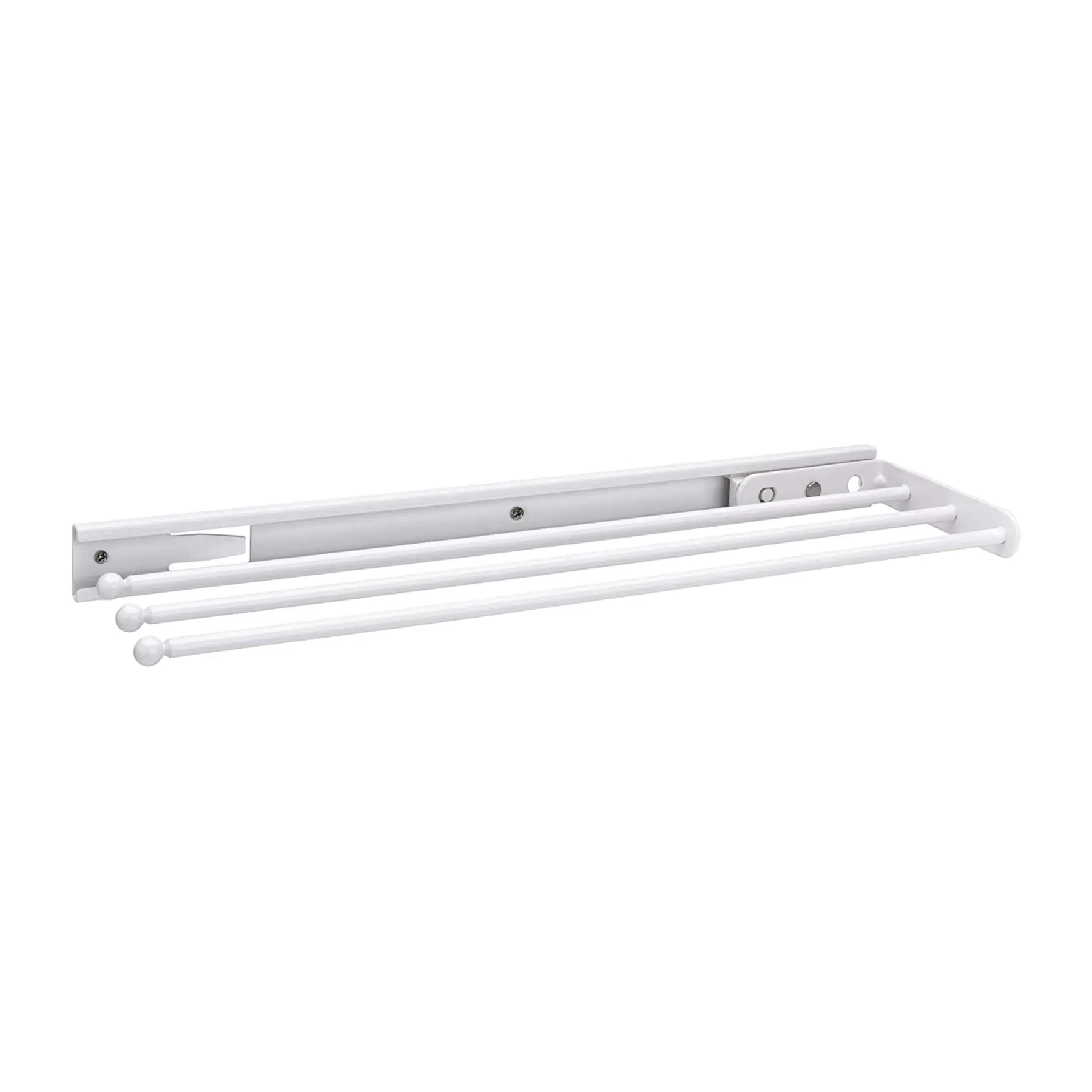 Rev-A-Shelf Pullout Dish Towel Bar Under Kitchen Cabinet 3 Prong, White, 563-47