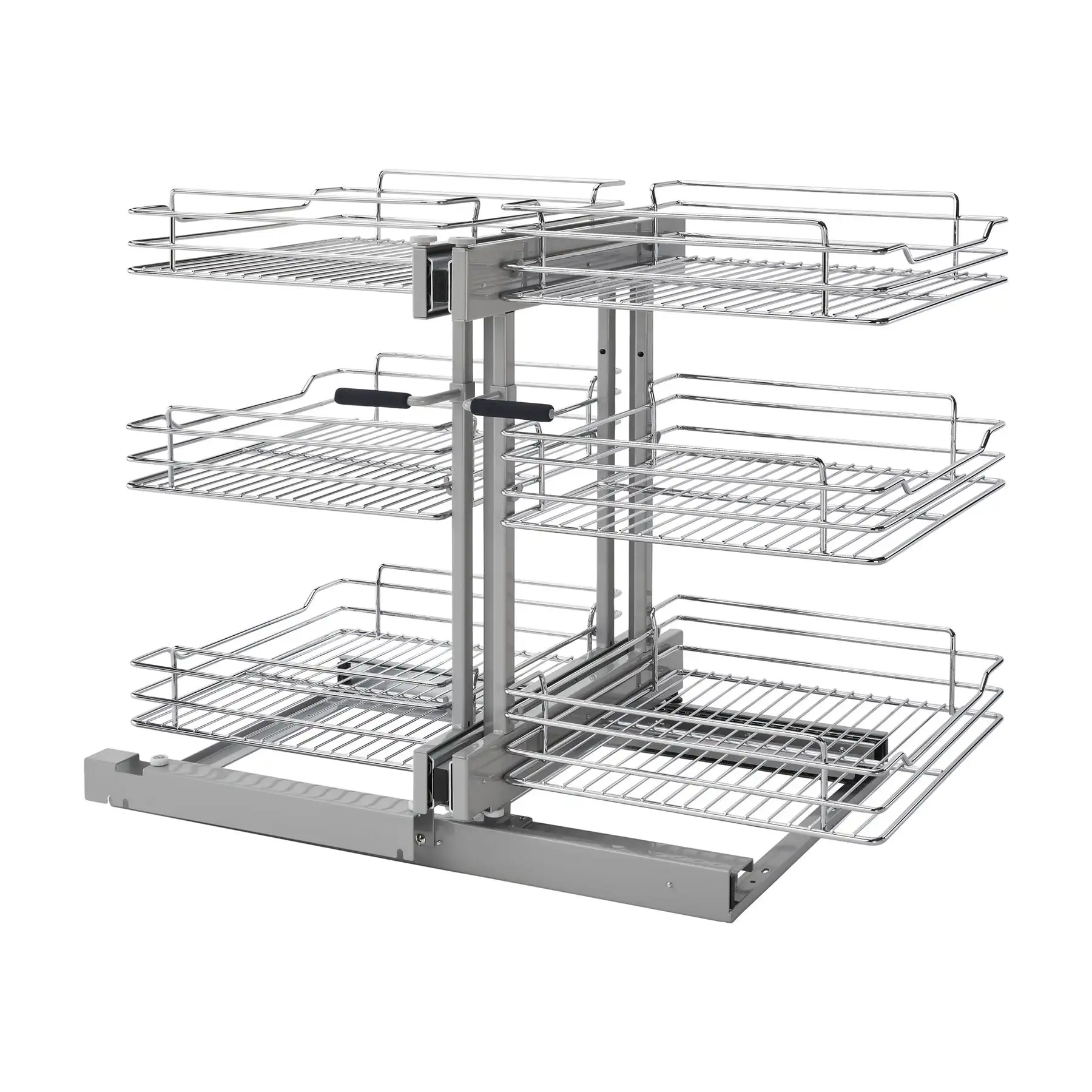 Rev-A-Shelf Pullout Corner Cabinet Organizer w/ Soft-close Three-Tier, 5PSP3-18SC-CR