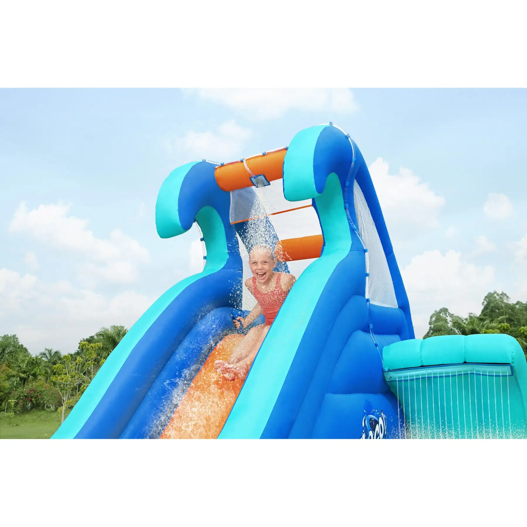 Bestway H2OGO! Wavetastic Kids Inflatable Water Park & Turtle Pool Ride ...