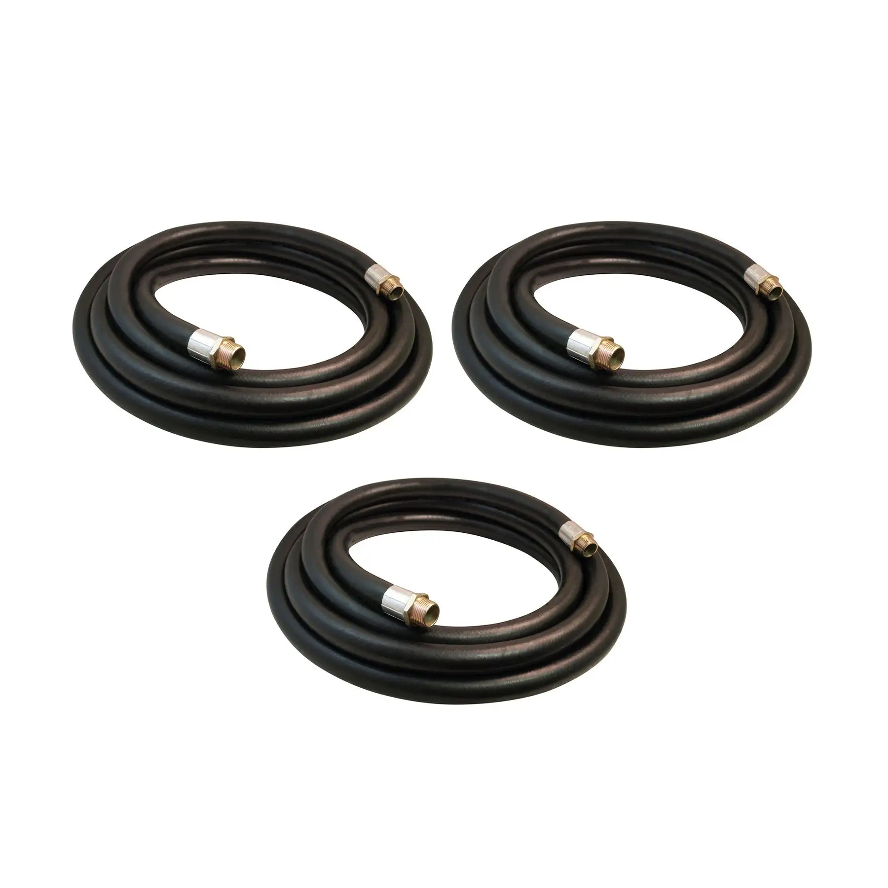 Apache 1 Inch Diameter 14 Foot Length Farm Fuel Transfer Hoses, Black (3 Pack)