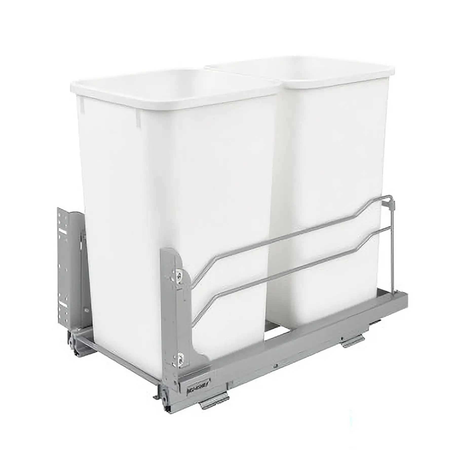 Rev-A-Shelf Double Pullout Trash Can 27 qt. w/ Soft-close, 53WC-1527SCDM-211