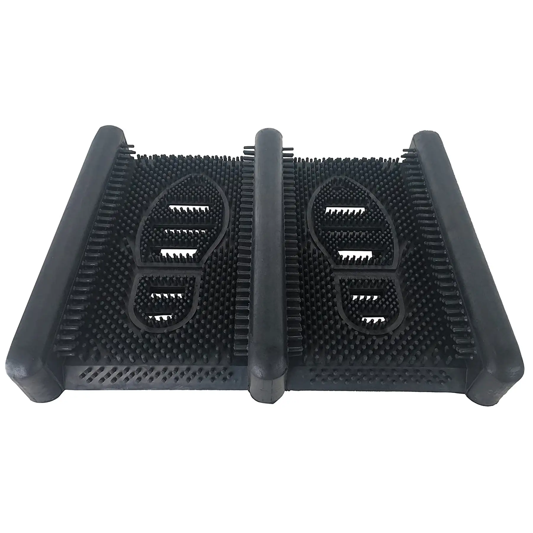 Shop Tuff 15 x 12 Inch Rubber Boot Scraper for Cleaning Off Dirt and Mud, Black