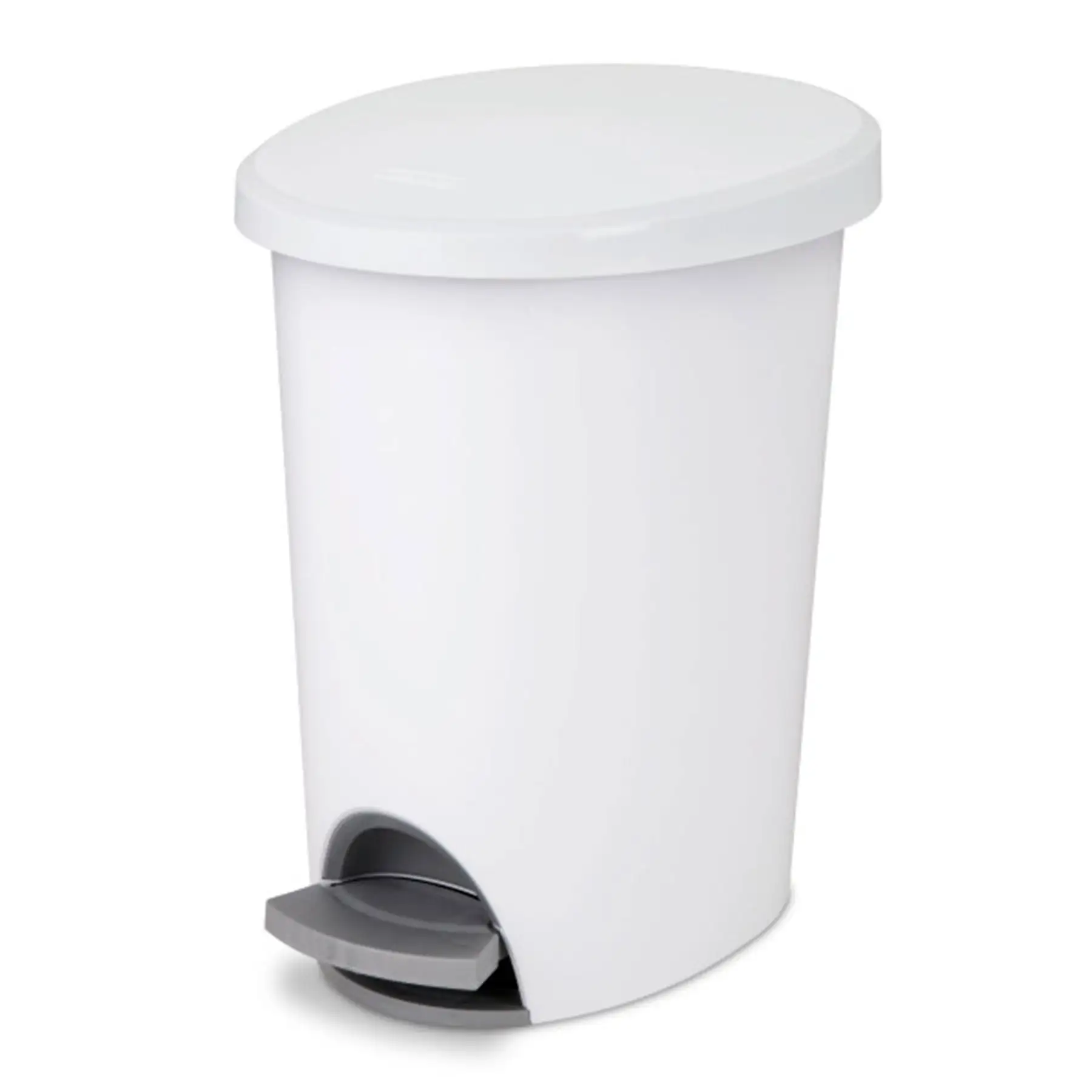 Sterilite 10818002 2.6 Gallon Ultra StepOn Wastebasket with Lid and Base, 8 Pack