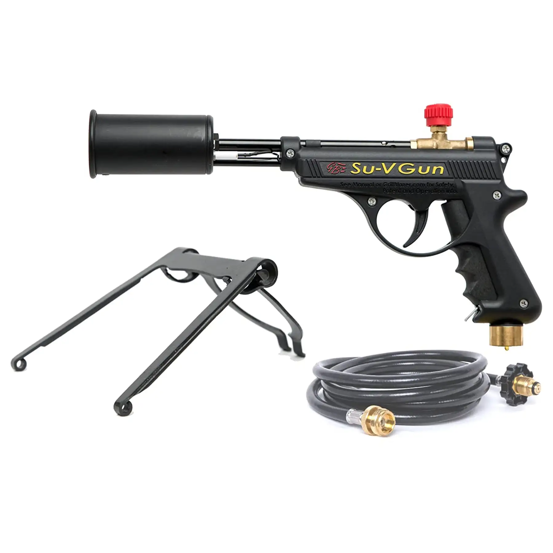 GrillBlazer SU-VGun Propane Torch Gun Set with 8 Inch Fuel Hose and Safety Stand