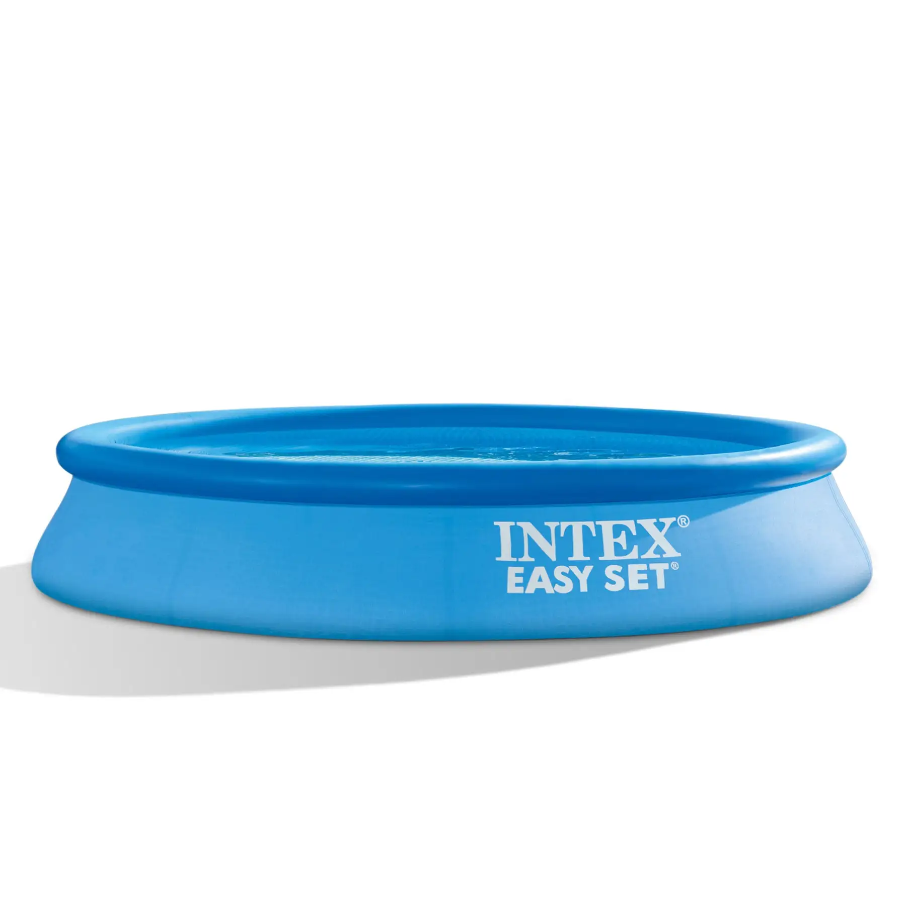 Intex 10' x 24" Foot Easy Set Inflatable Circular Vinyl Swimming Pool, Blue