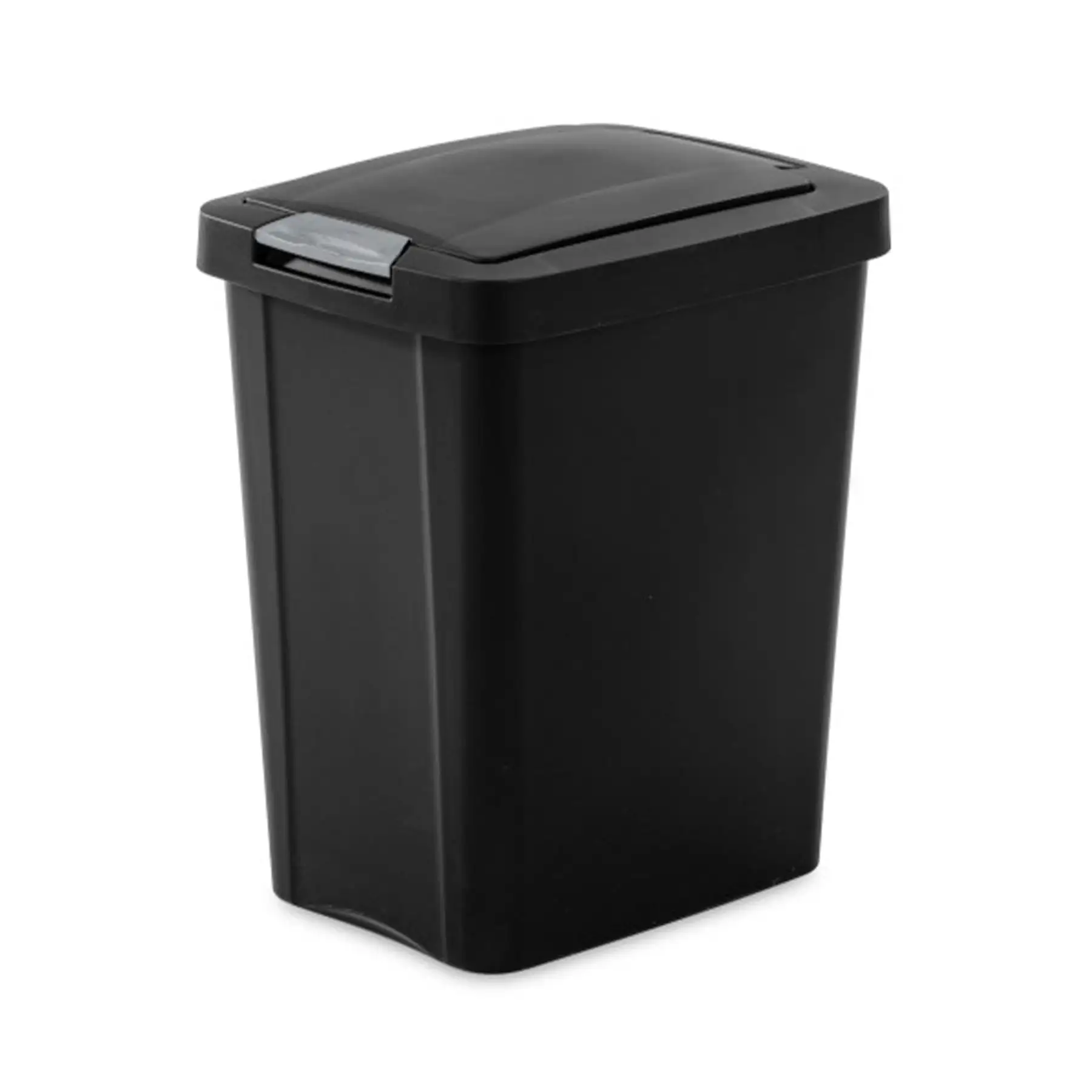 Sterilite 7.5 Gallon TouchTop Wastebasket with Titanium Latch, Black (12 Pack)