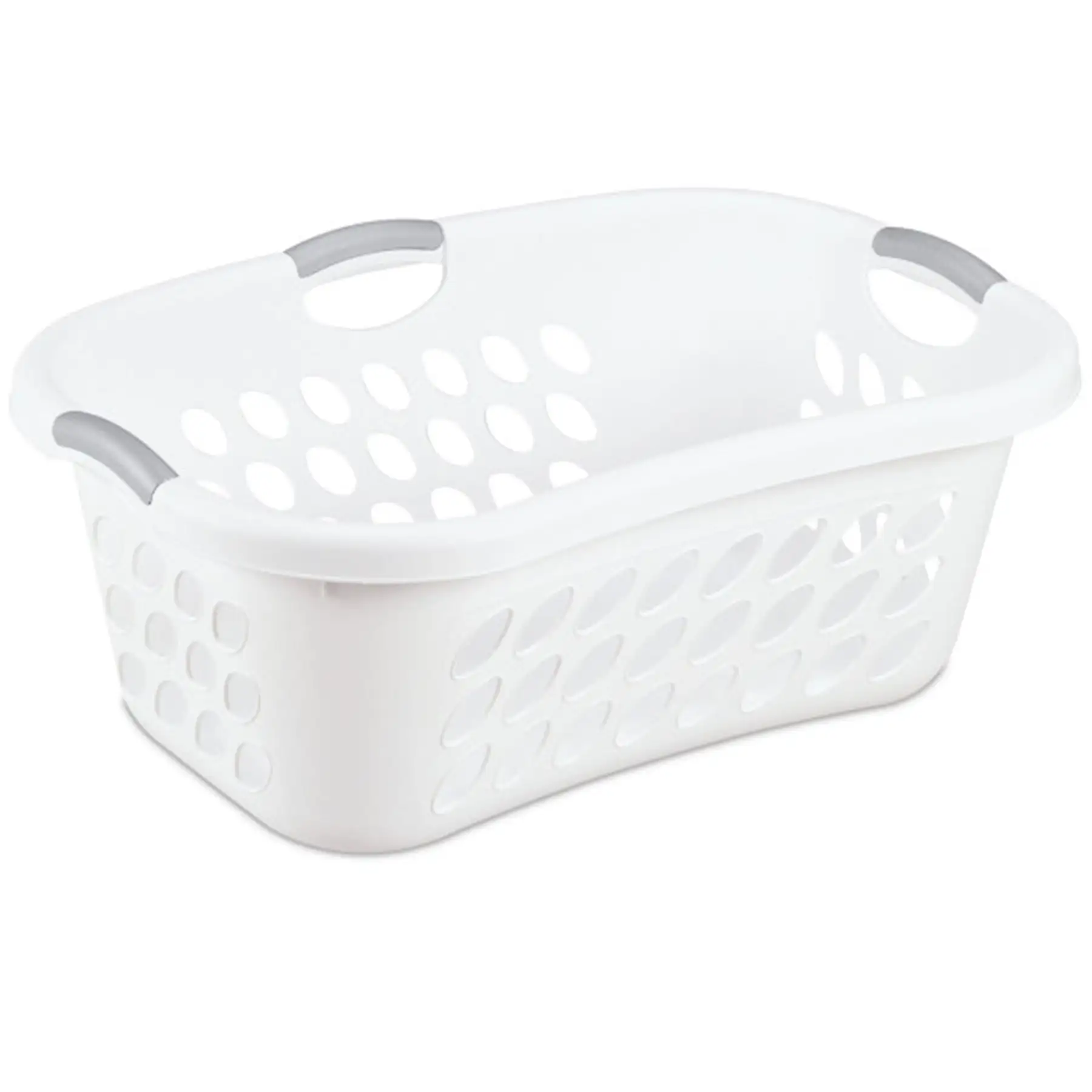 Sterilite Ultra HipHold 1.25 Bushel Plastic Clothes Laundry Basket Bin (12 Pack)