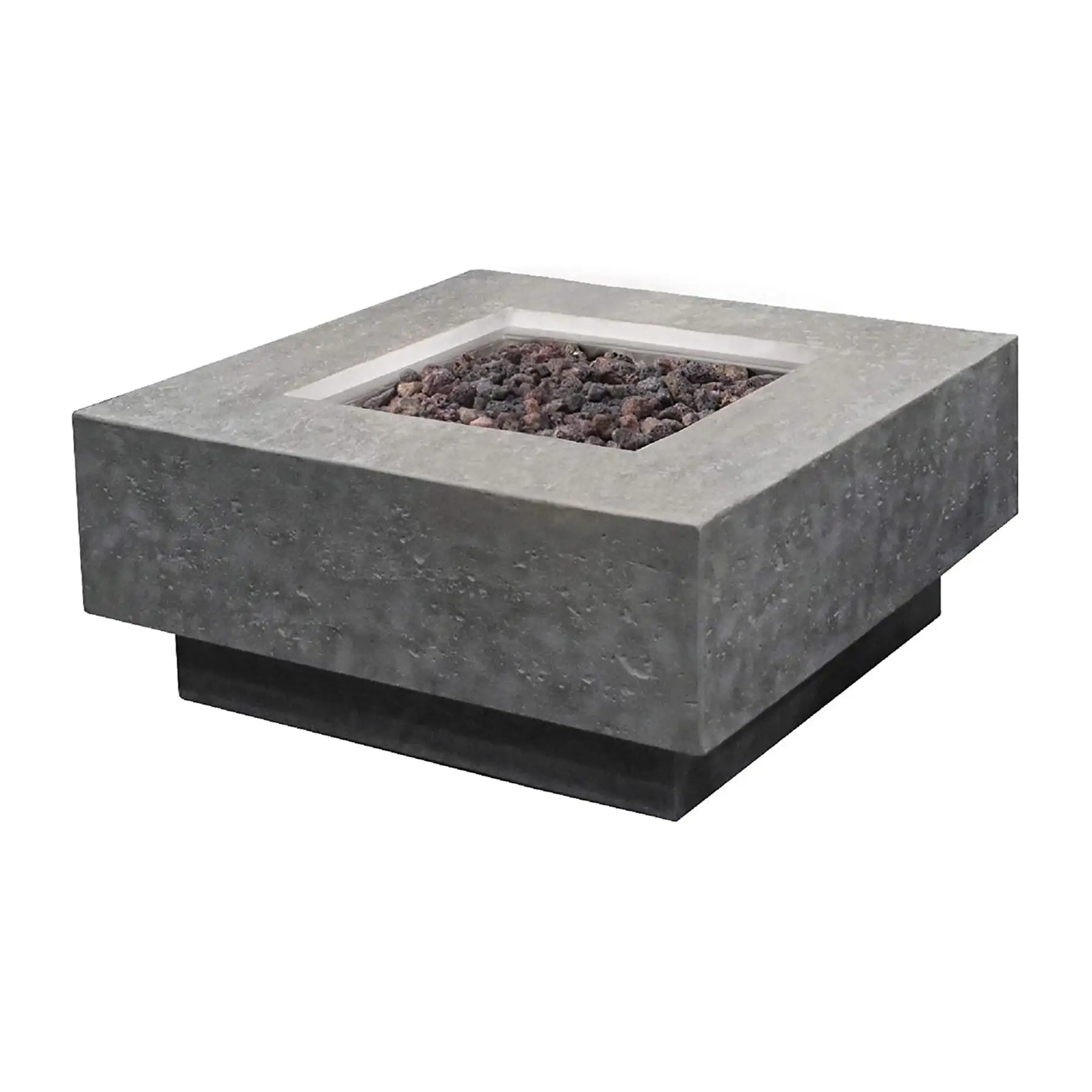 Elementi Manhattan 36" Concrete Outdoor 45,000 BTU Liquid Propane Fire Pit Table