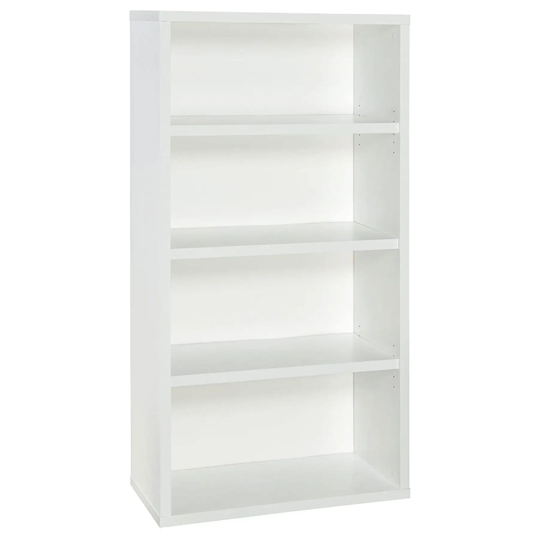 ClosetMaid Decorative Modern Rectangular 4 Tier Shelf Wooden Bookcase, White