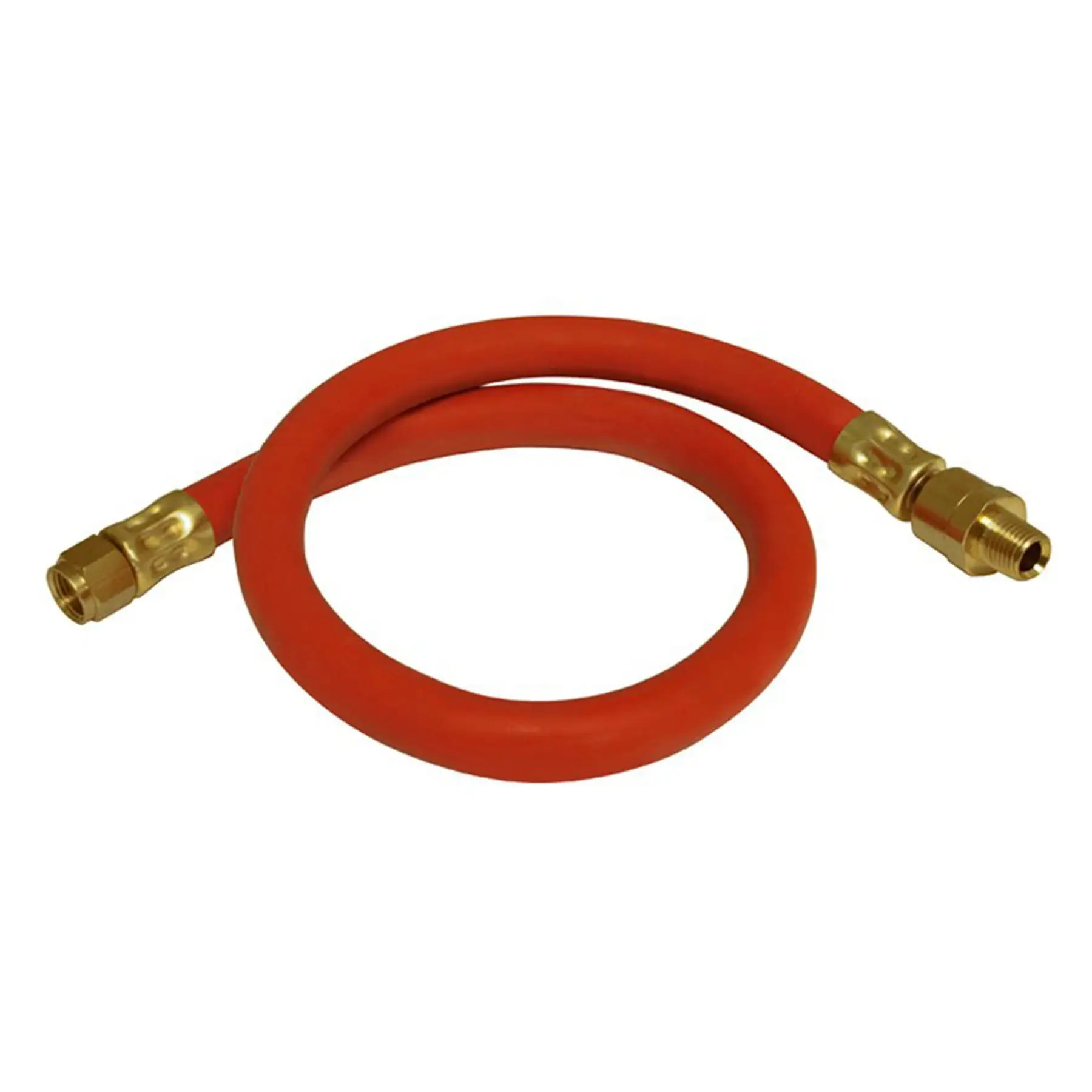 Apache 10130400 0.25" x 24" 300 PSI Rubber Air Whip Hose with Ball Swivel, Red