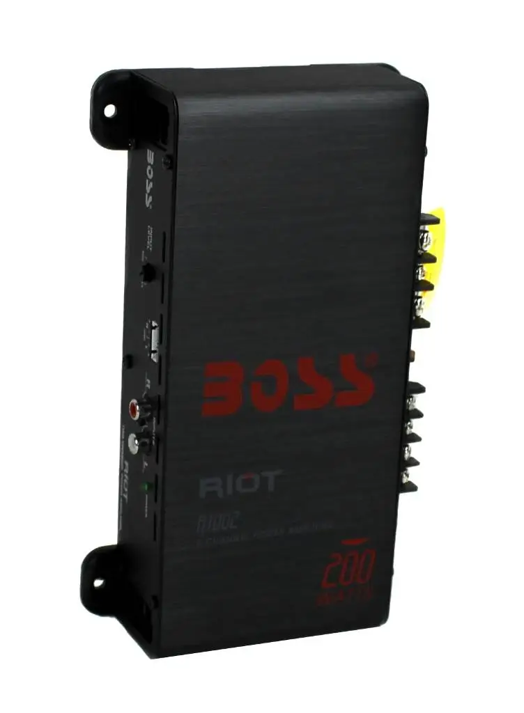 BOSS Audio R1002 Riot 200W 2-Channel Class A/B Car Audio High Power Amplifier