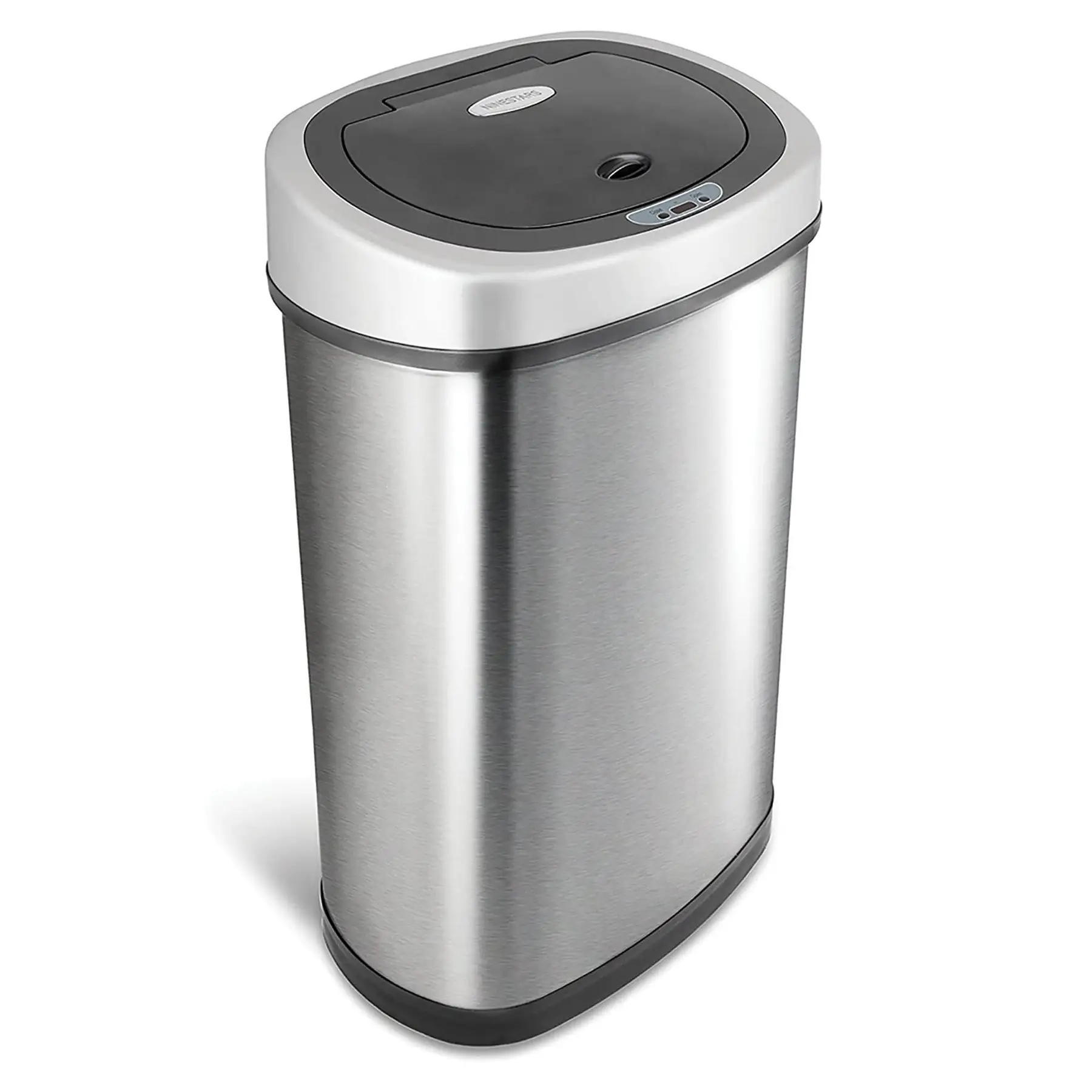 NINESTARS 13.2 Gallon Stainless Steel Hands Free Motion Sensor Garbage Trash Can