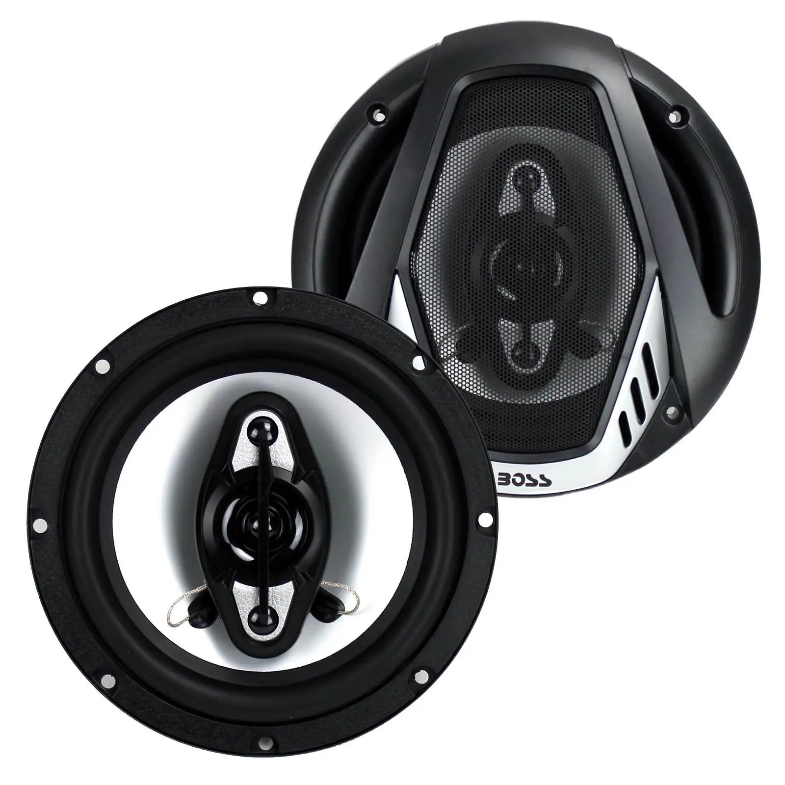 BOSS Audio NX654 Onyx 6.5" 400W 4-Way 4-Ohm Car Audio Coaxial Speaker Set, Pair