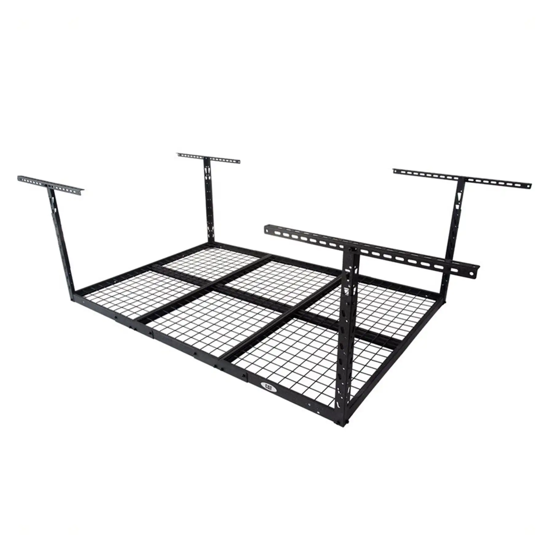 Steel Adjustable Garage Ceiling Storage Rack System, Black ...