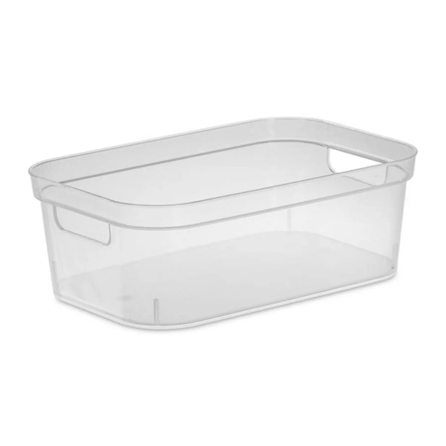 Sterilite 4.25x8x12.25 In Storage Bin w/ Carry Through Handles, Clear (32 Pack)