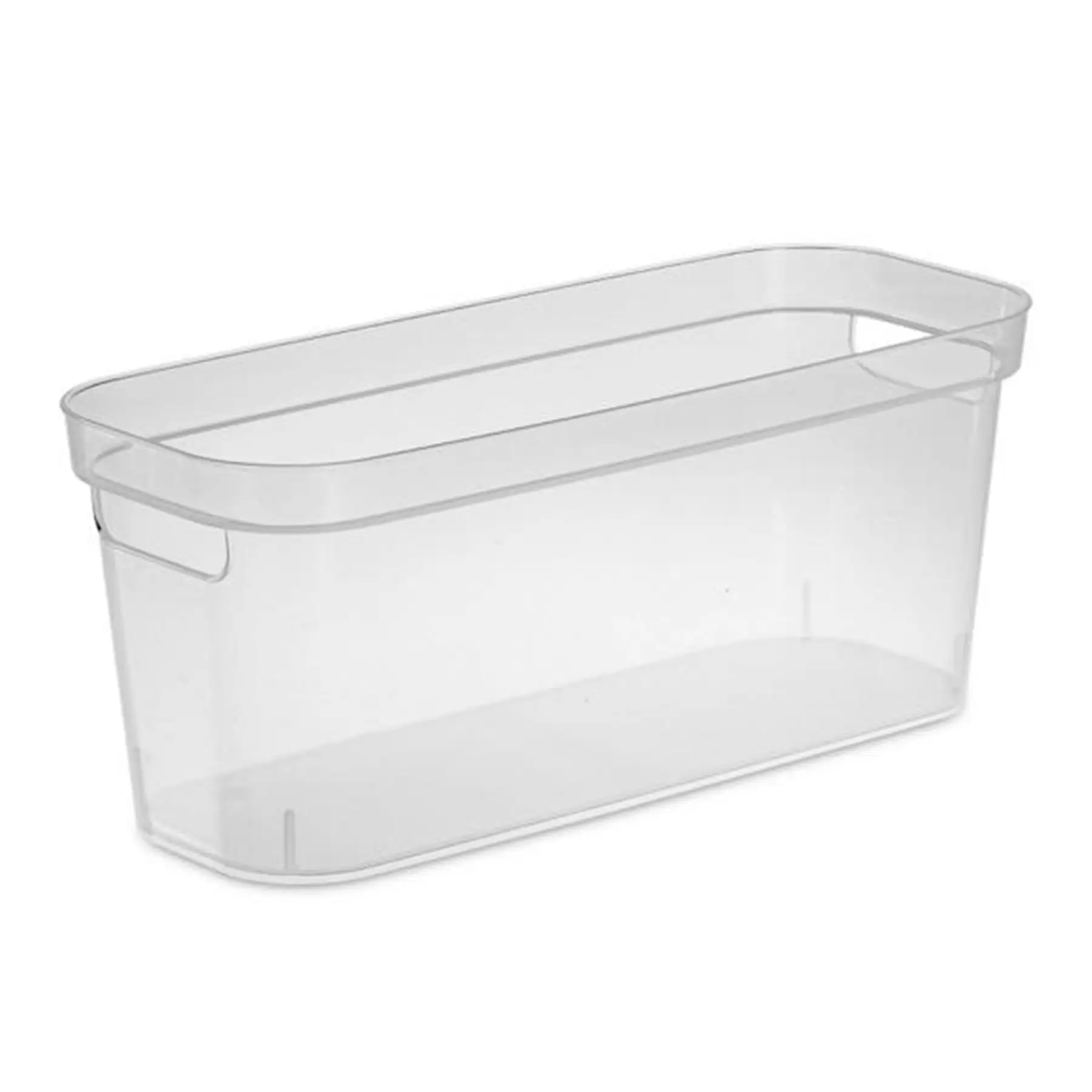 Sterilite 6.25x6.25x15 In Narrow Storage Bin w/ Carry Handles, Clear (16 Pack)