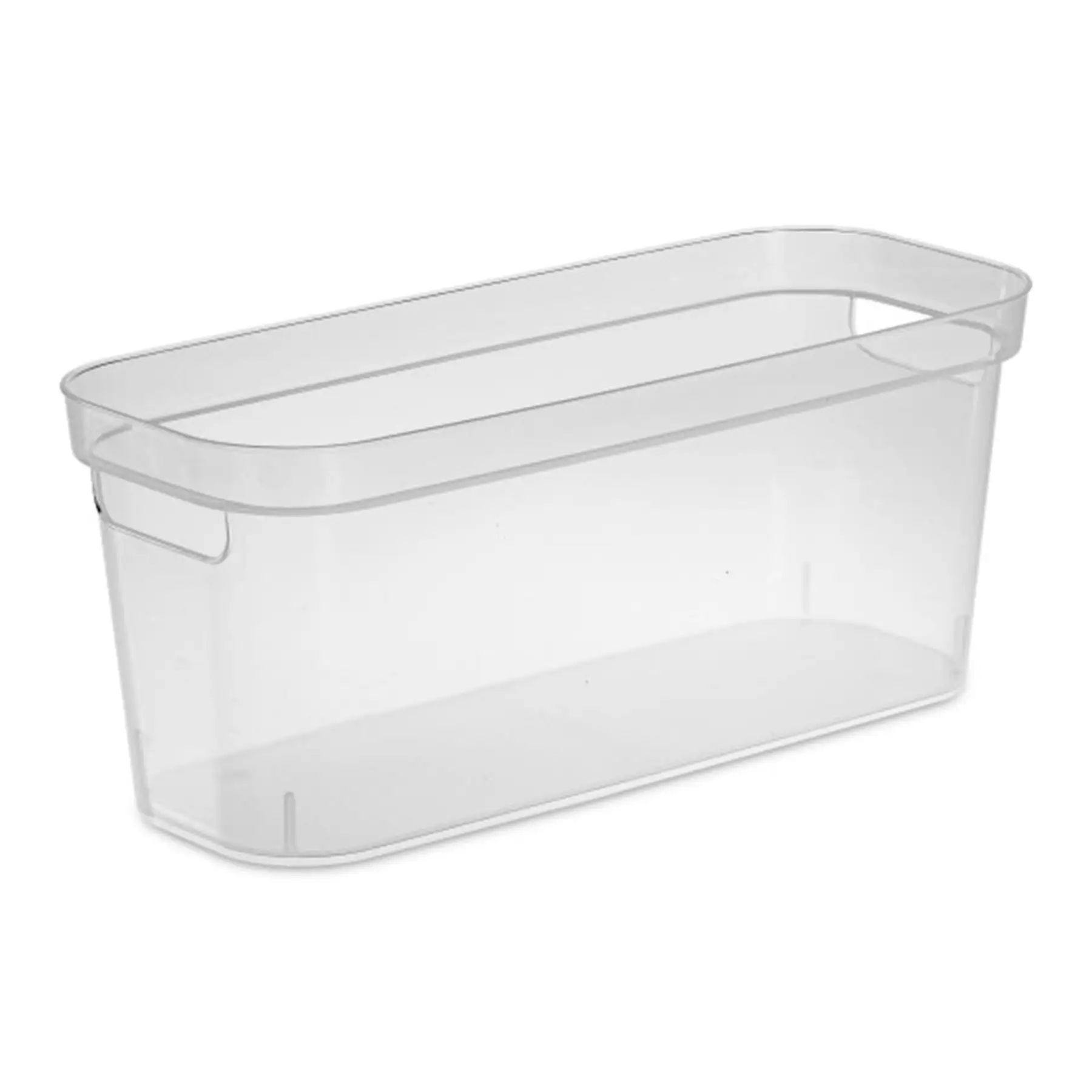 Sterilite 6.25x6.25x15 In Narrow Storage Bin w/ Carry Handles, Clear (24 Pack)