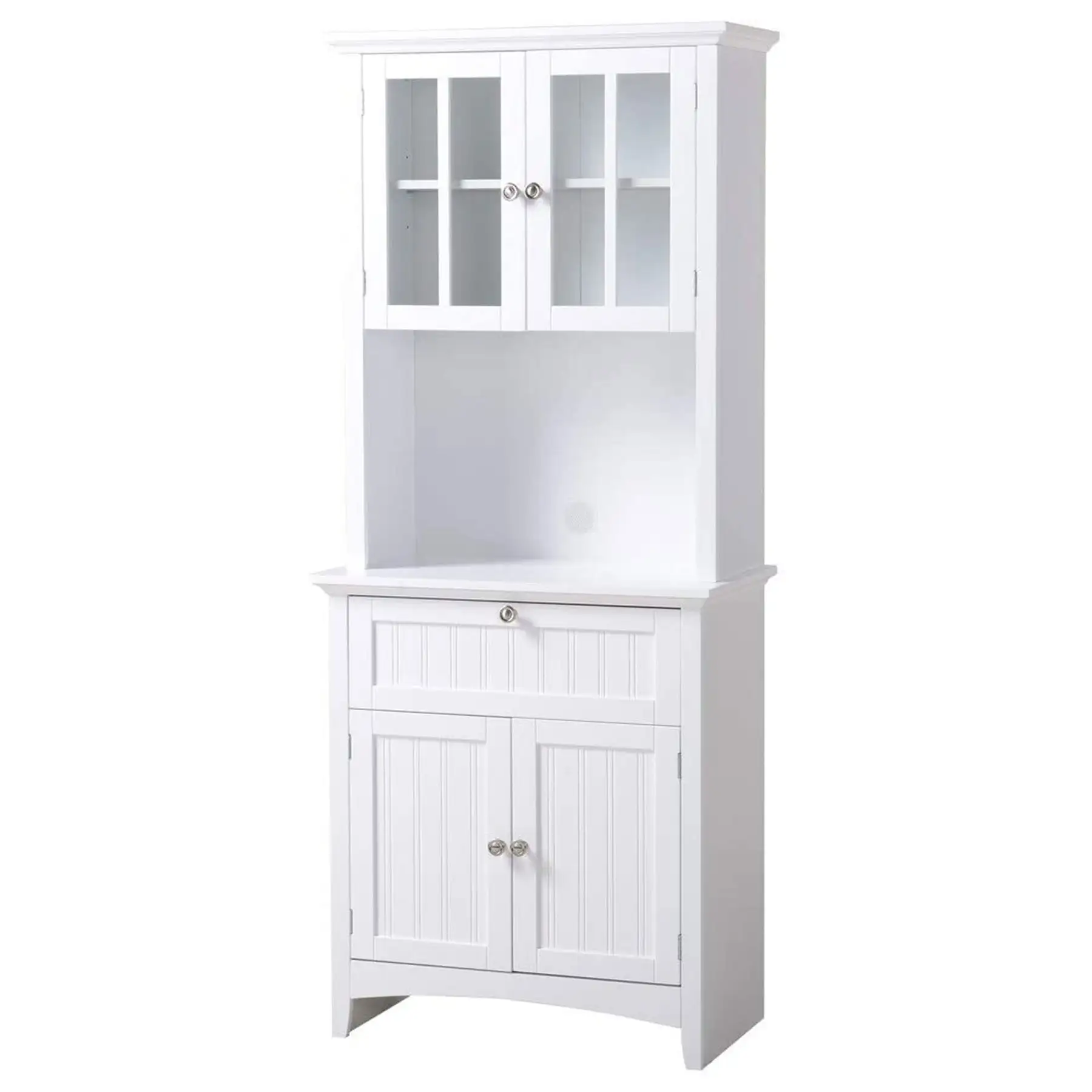 American Furniture Classics OS Home and Office Wooden Buffet and Hutch, White