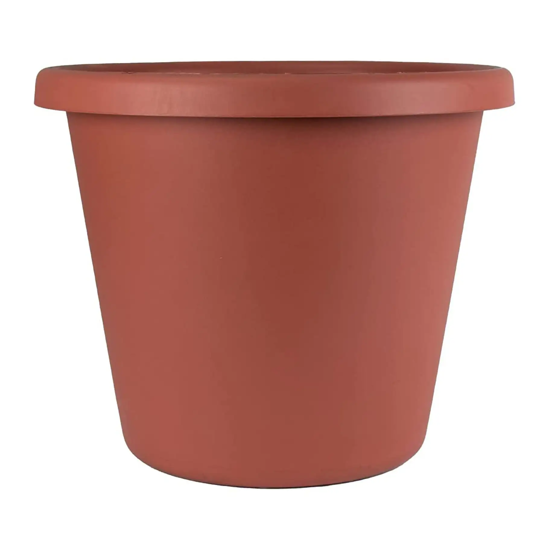 The HC Companies 14 Inch Plastic Indoor Outdoor Classic Pot Planter, Terra Cotta