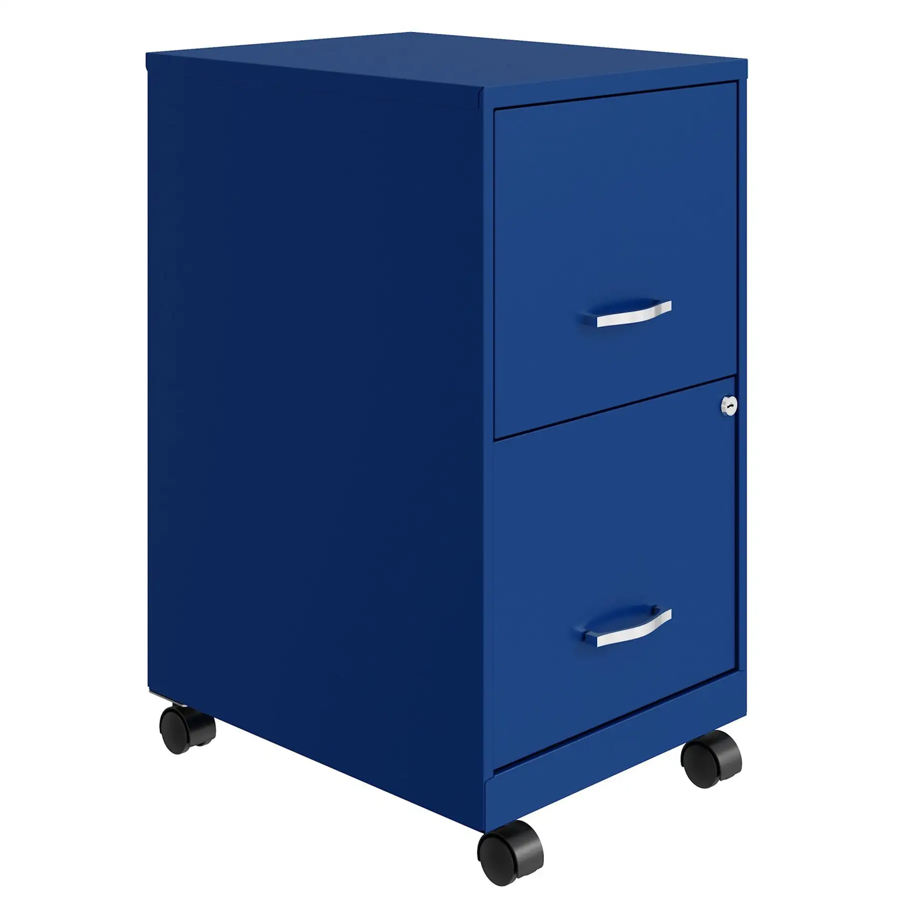 18 Inch Wide 2 Drawer Mobile Organizer Cabinet for Office,