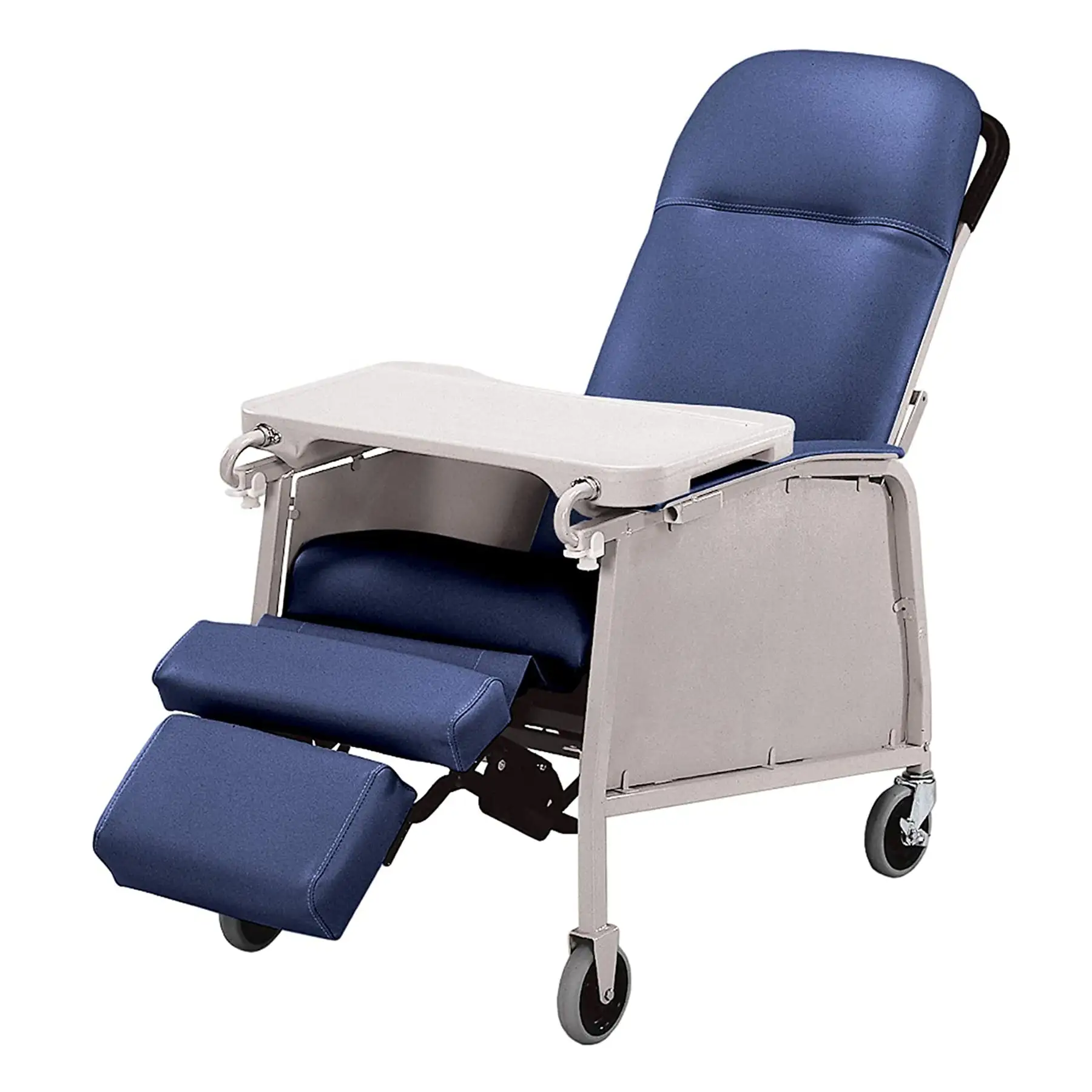 Graham Field Lumex 3 Position Medical Recliner Geri Chair w/ Wheels, Royal Blue