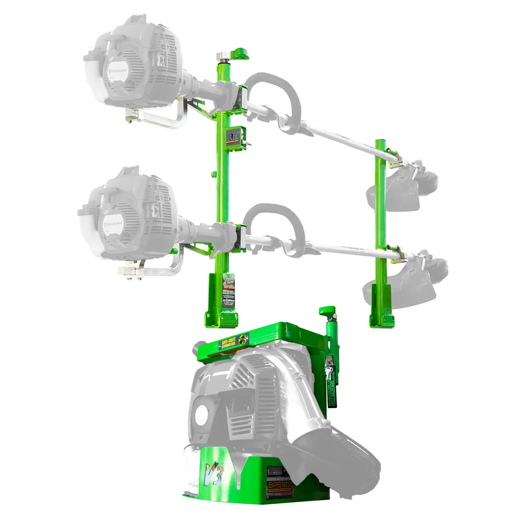 Green Touch Industries 2 Position Line Trimmer Rack & Backpack Leaf Blower Rack