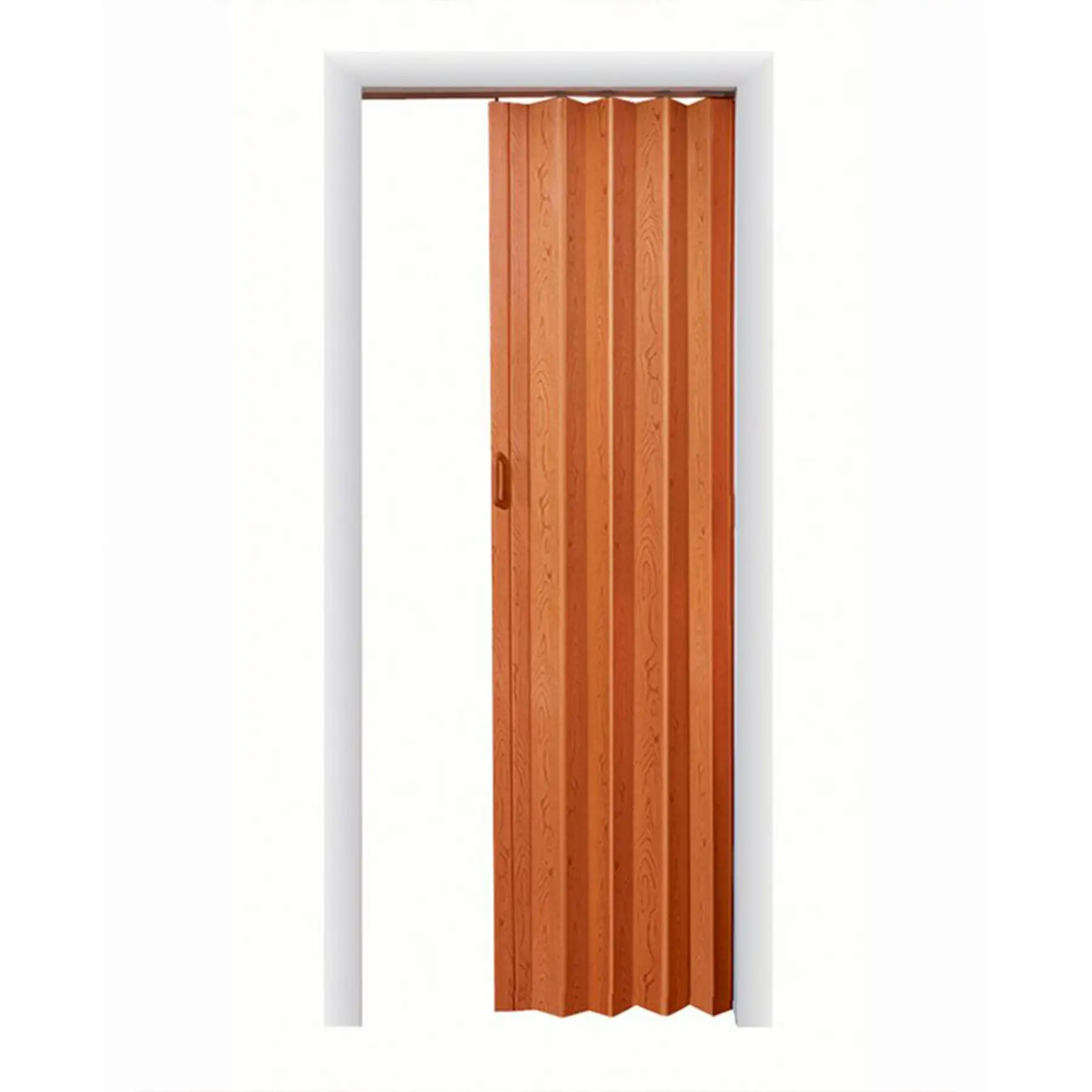 36 x 80 Inch Plaza Pecan Vinyl Accordion Door with Hardware