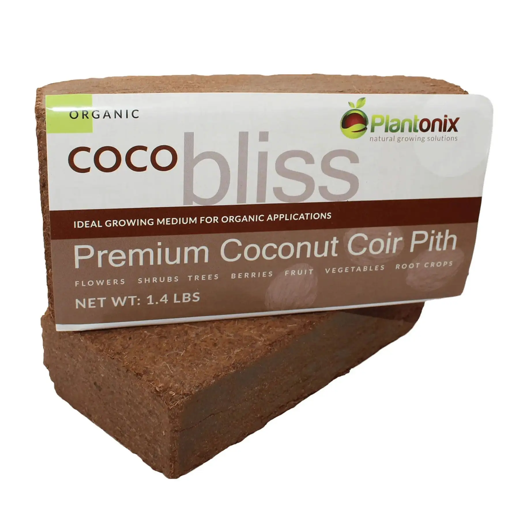 Plantonix Coco Bliss Premium Organic Coconut Coir Pith, 650GM Bricks (50 Pack)