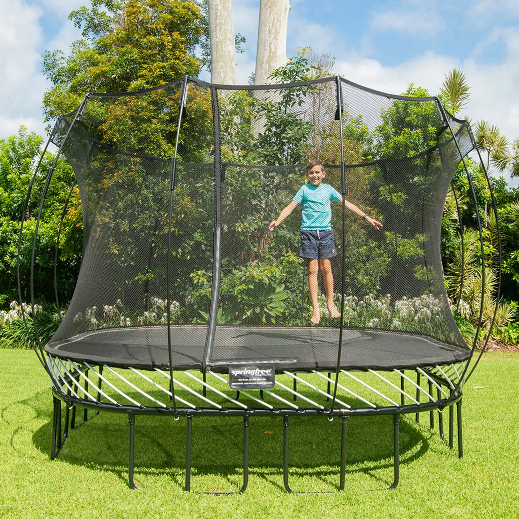 Springfree Trampoline Kids Square 13 Ft Trampoline & FlexrStep V2 Safety Ladder - Image 4