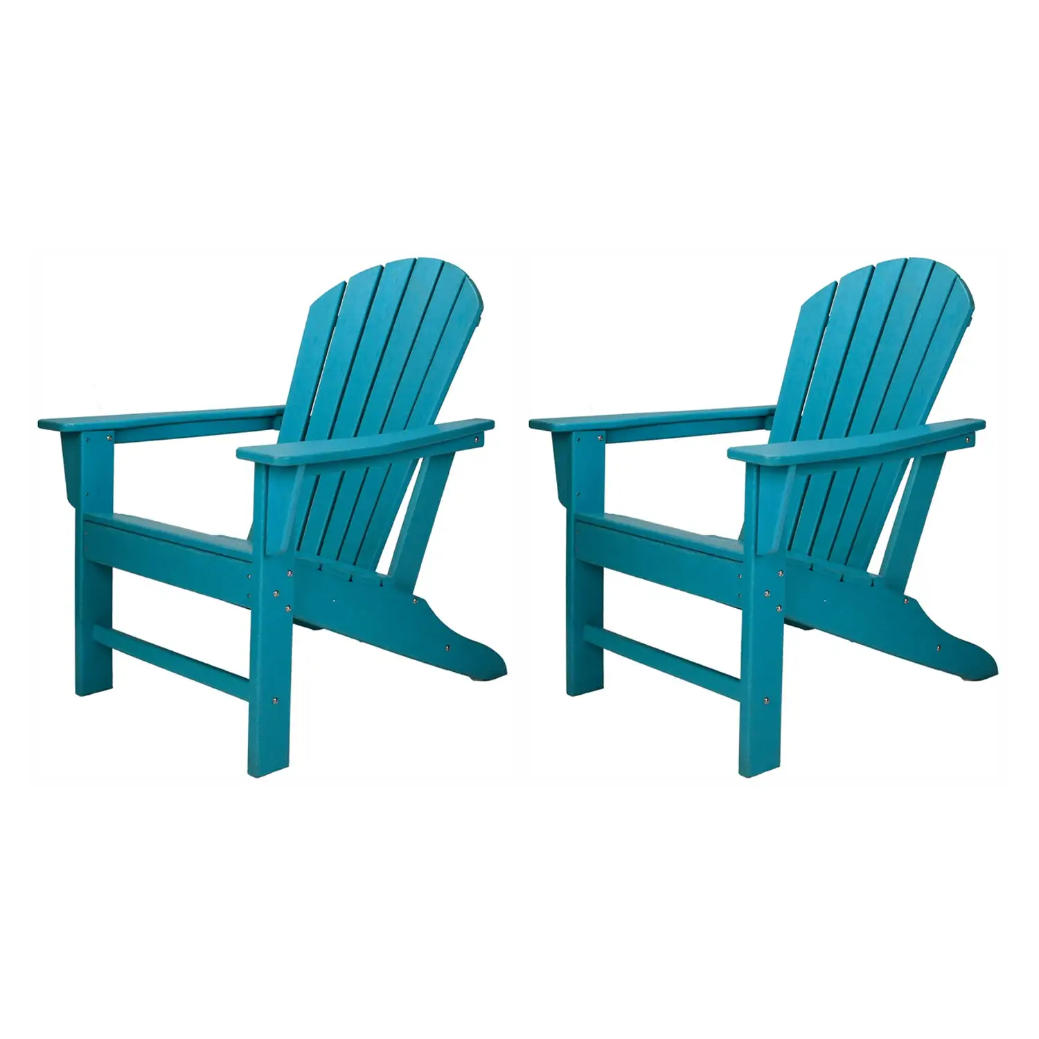 Leisure Classics UV Protected Indoor Outdoor Patio Chair, Turquoise (2 Pack)