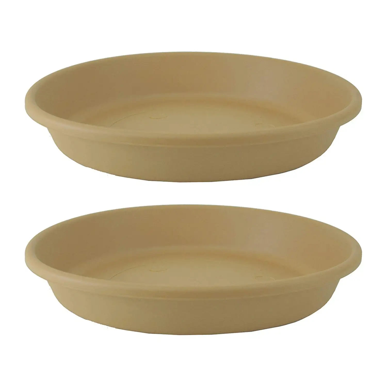 The HC Companies 21 Inch Planter Saucer for Classic Pots, Sandstone, 2 Pack