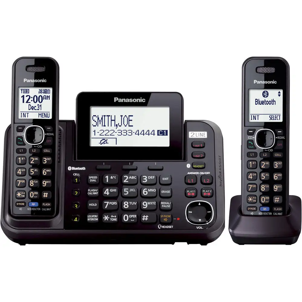 Panasonic KX-TG9542B Expandable Digital Cordless Phone With 2 Handsets