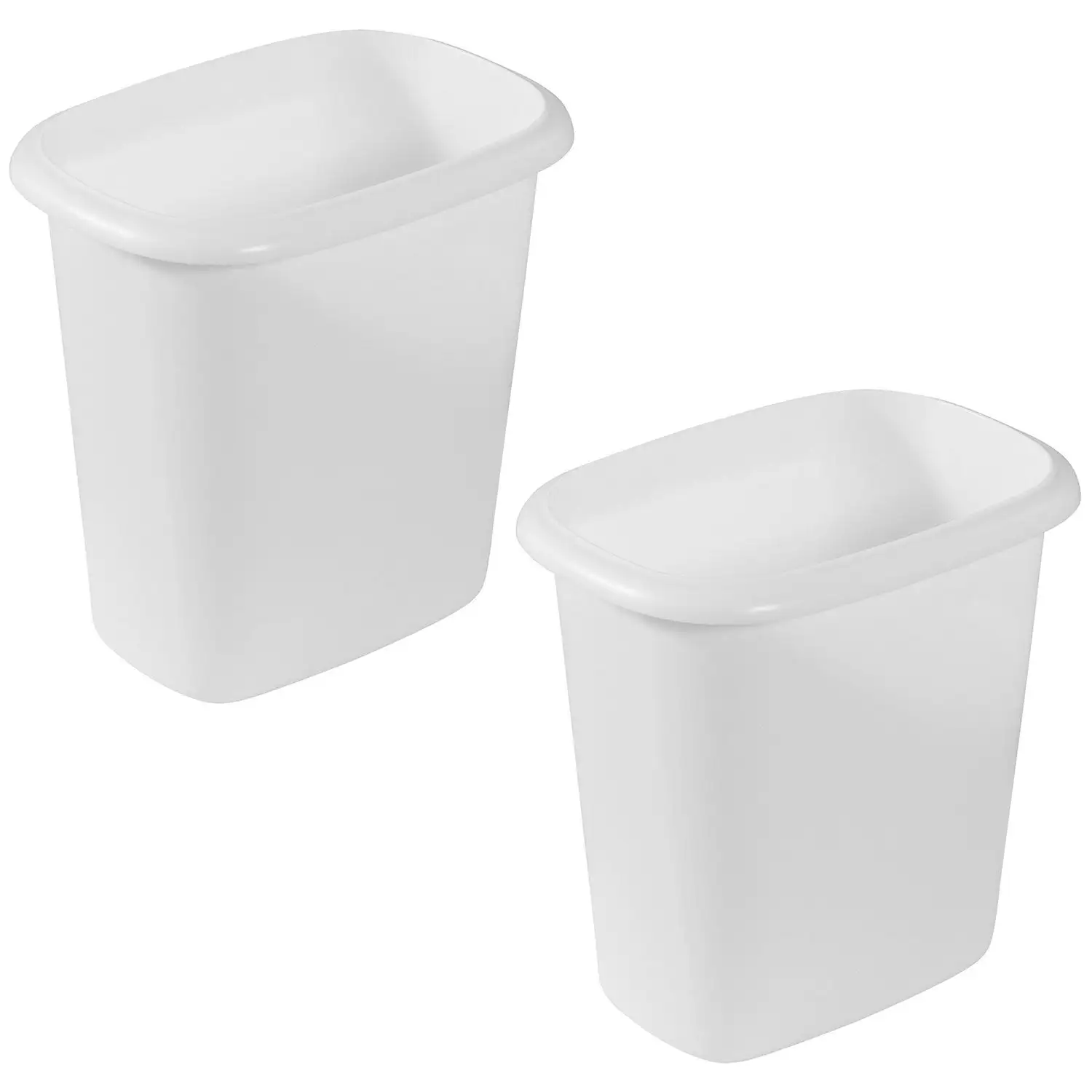 Rubbermaid 6 Quart Bedroom, Bathroom, and Office Wastebasket Trash Can (2 Pack)