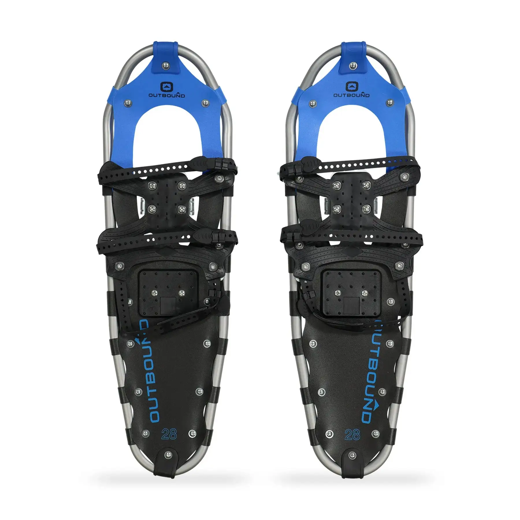 Outbound Men and Women's Lightweight 30 x 8" Aluminum Frame Snowshoes, Black