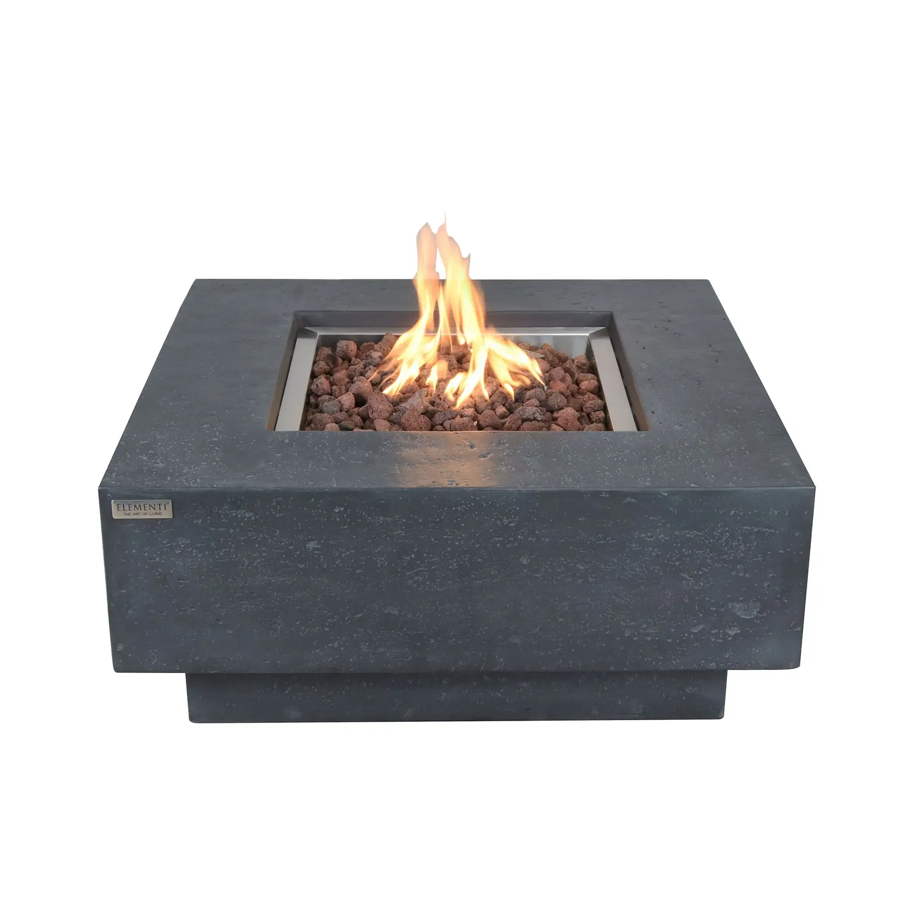 Elementi Manhattan 36" Concrete Outdoor 45,000 BTU Natural Gas Fire Pit Table