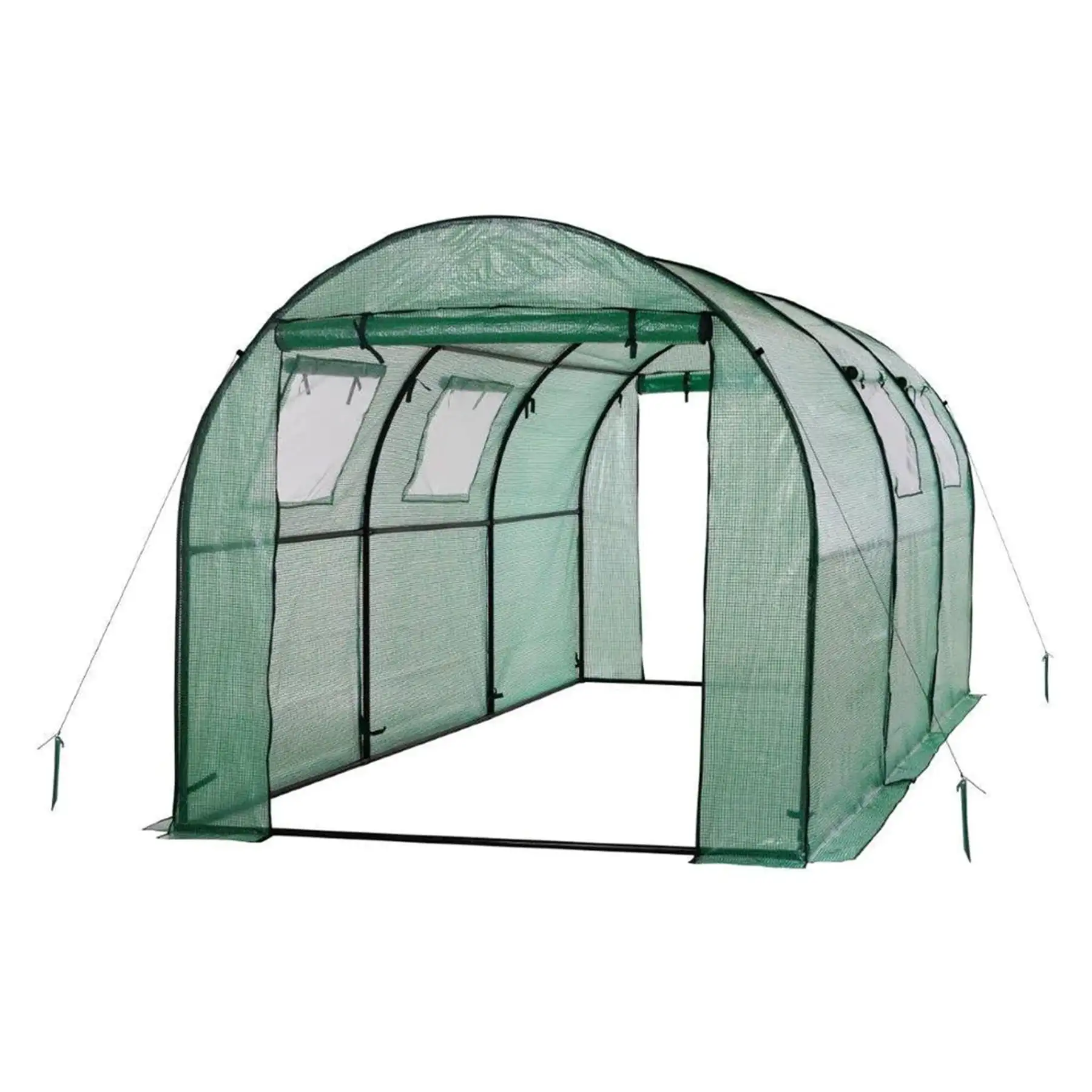 Upper Bounce Ogrow 2 Door Walk In Greenhouse with Ventilation Windows, Green